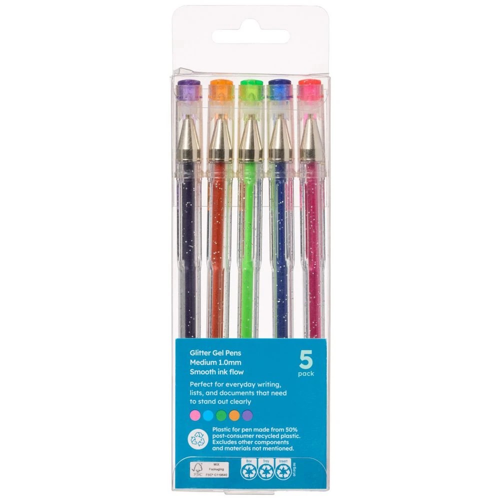 9 Studymate Gen Pen Glitter 5 Pack, 9 of 9