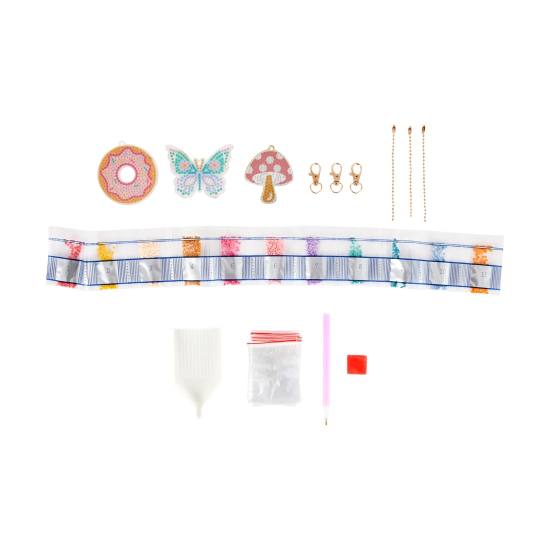 2 3 Pack Sparkle Gem Art - Keychains, 2 of 3