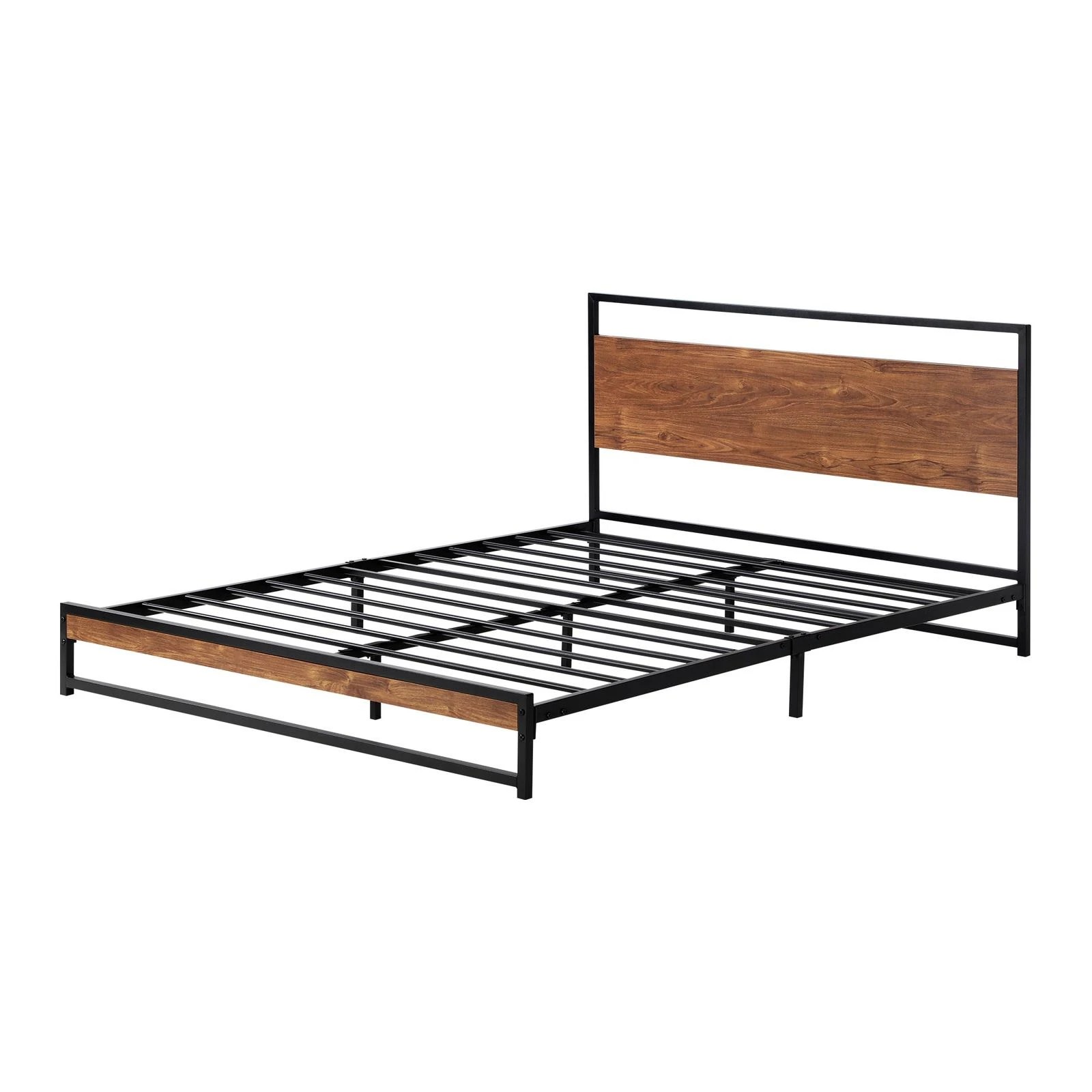 7 Oikiture Metal Bed Frame Queen Size Beds Base Platform Wood
 - Black, 7 of 9