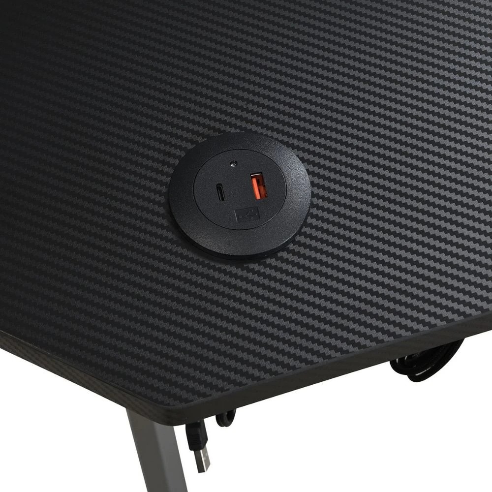 7 Typhoon Viper Gaming Desk 1500mm Grey, 7 of 10