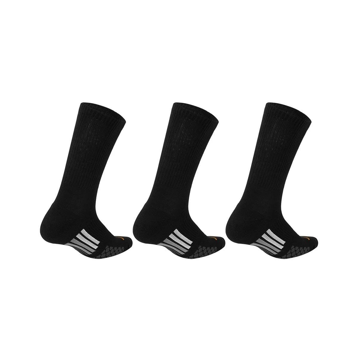 2 3 Pack Anti Odour Sport Crew Socks BLACK, 2 of 3