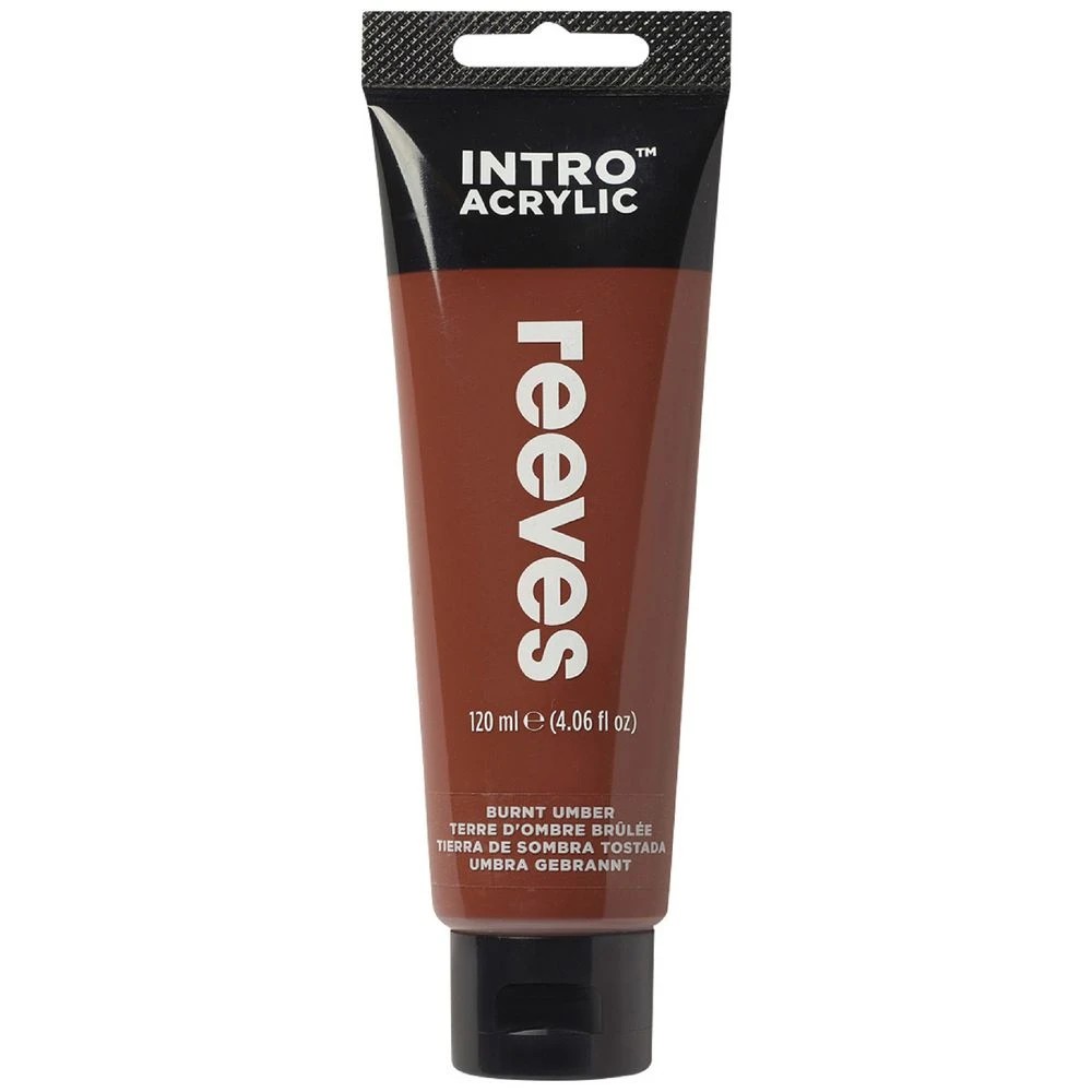 1 Reeves Intro Acrylic Paint 100mL Burnt Umber, 1 of 1