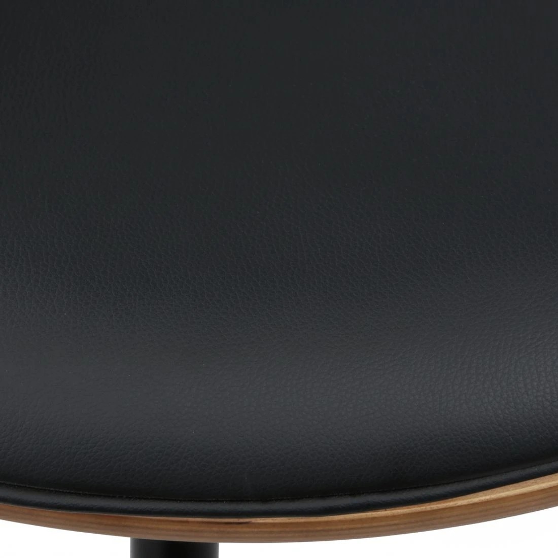 7 Artiss 2x Bar Stools Leather Padded w/Backrest - Black, 7 of 8