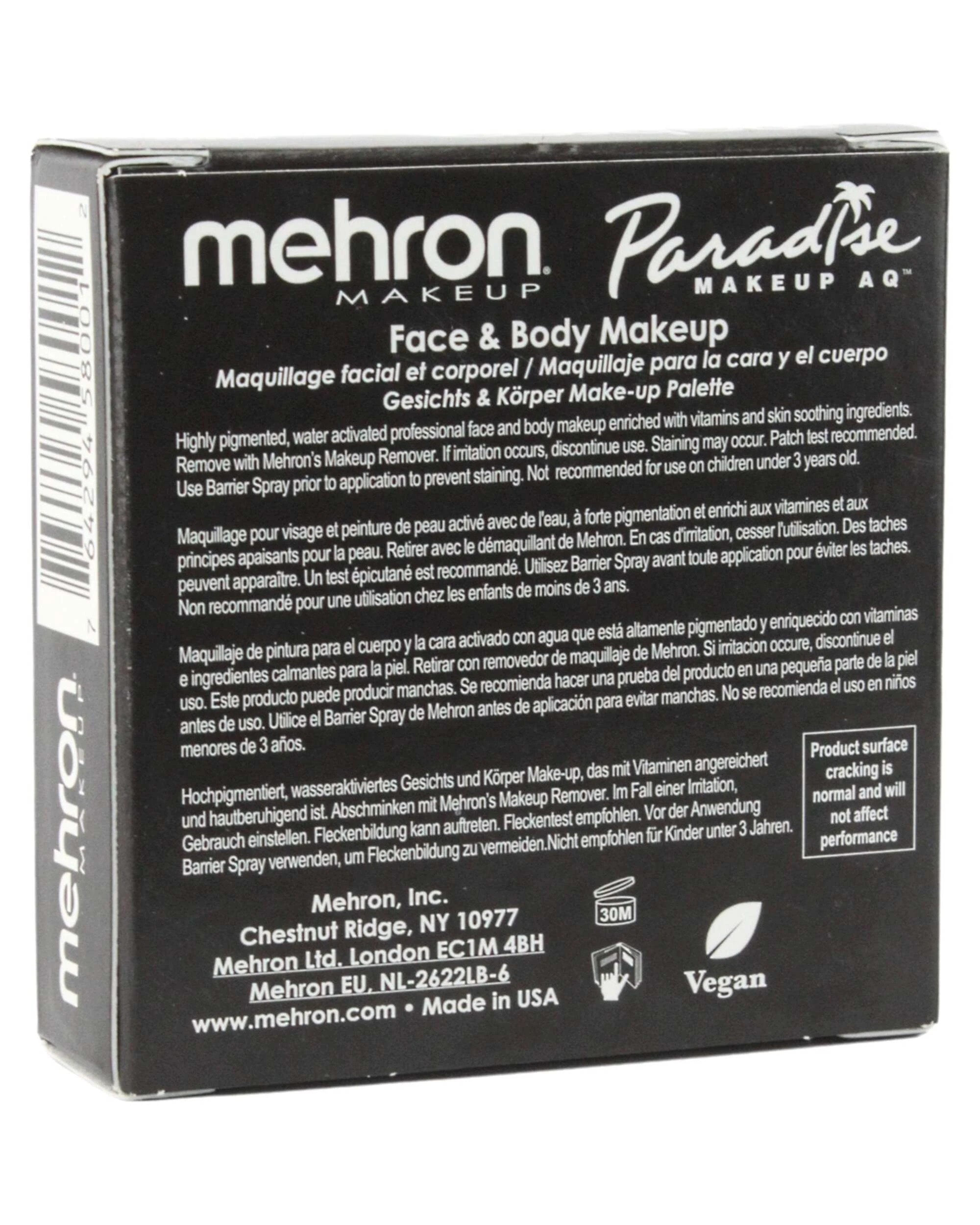 5 Mehron Mehron Makeup Paradise AQ White 40g - One Size - White, 5 of 5