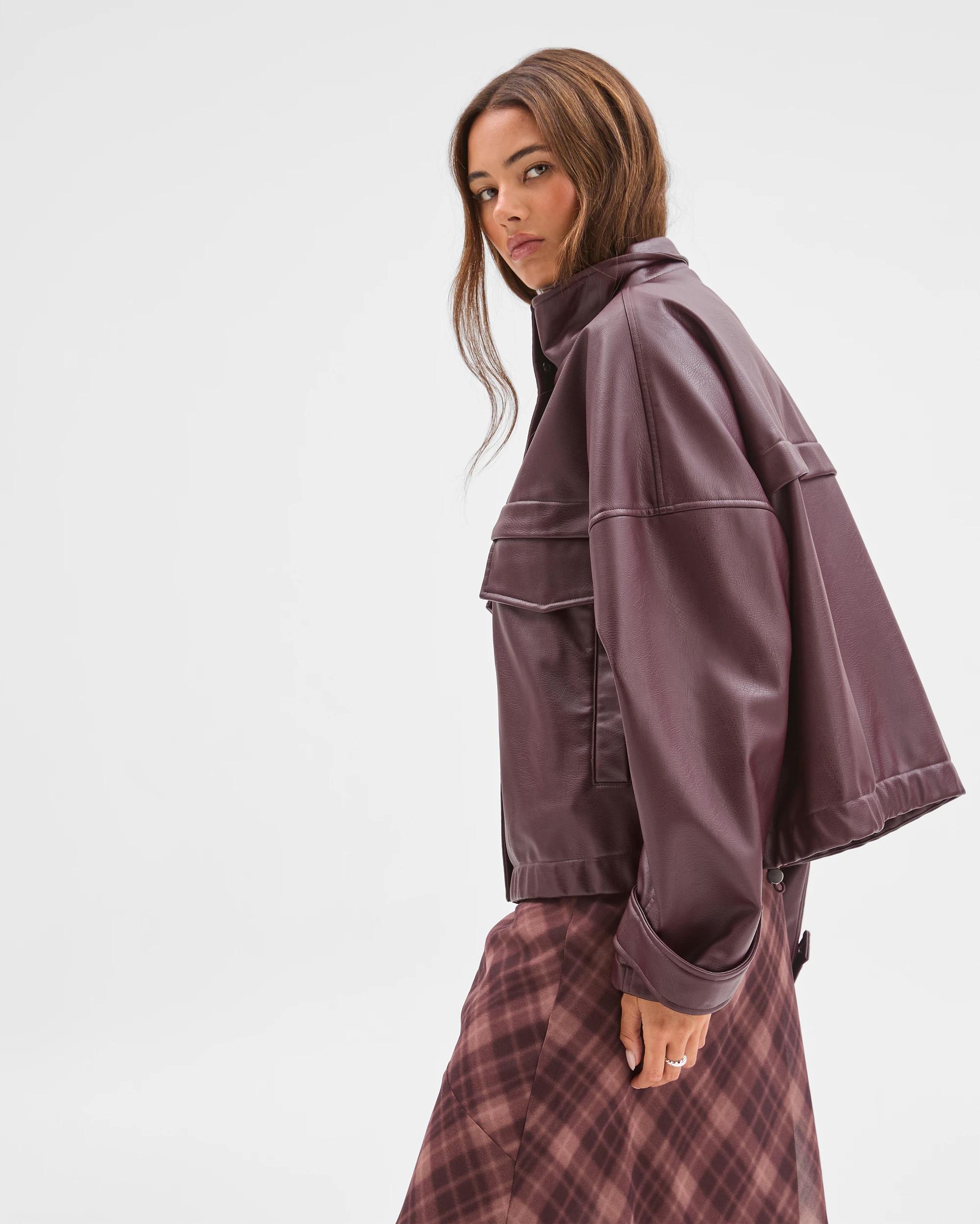 5 Lily Loves Funnel Neck Jacket FUDGE, 5 of 6