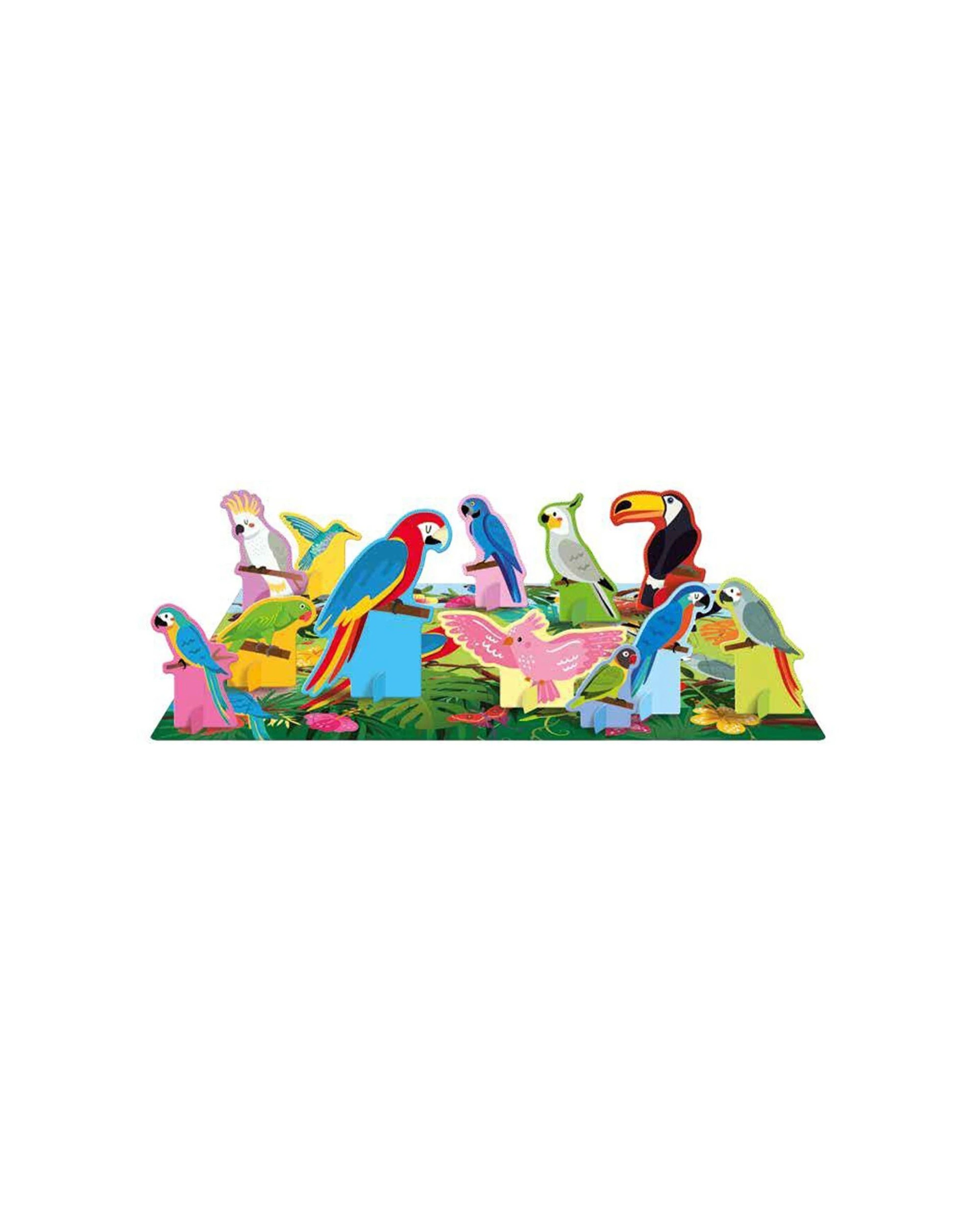 2 Sassi 40pc 3D Puzzle & Story Book Kids Activity Set World Of Birds - Blue, 2 of 3