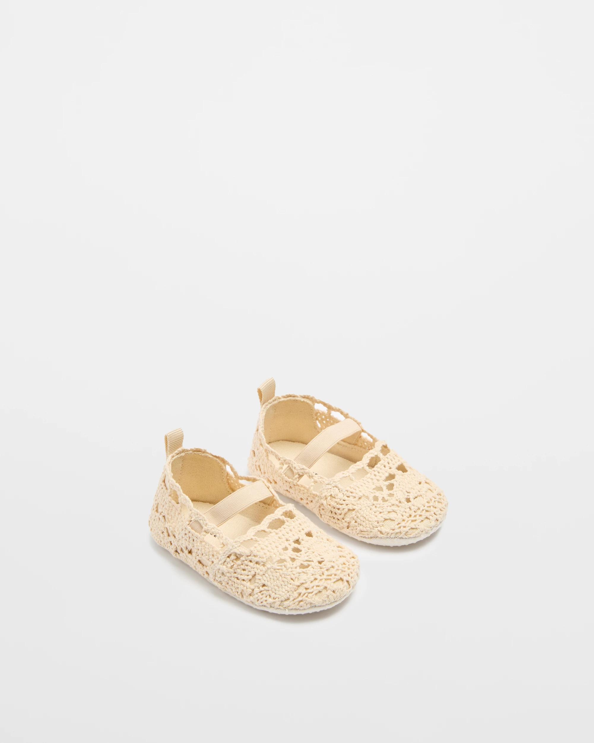 3 Target Baby Girls Pre-walker Crochet Ballet Flat NATURAL, 3 of 3