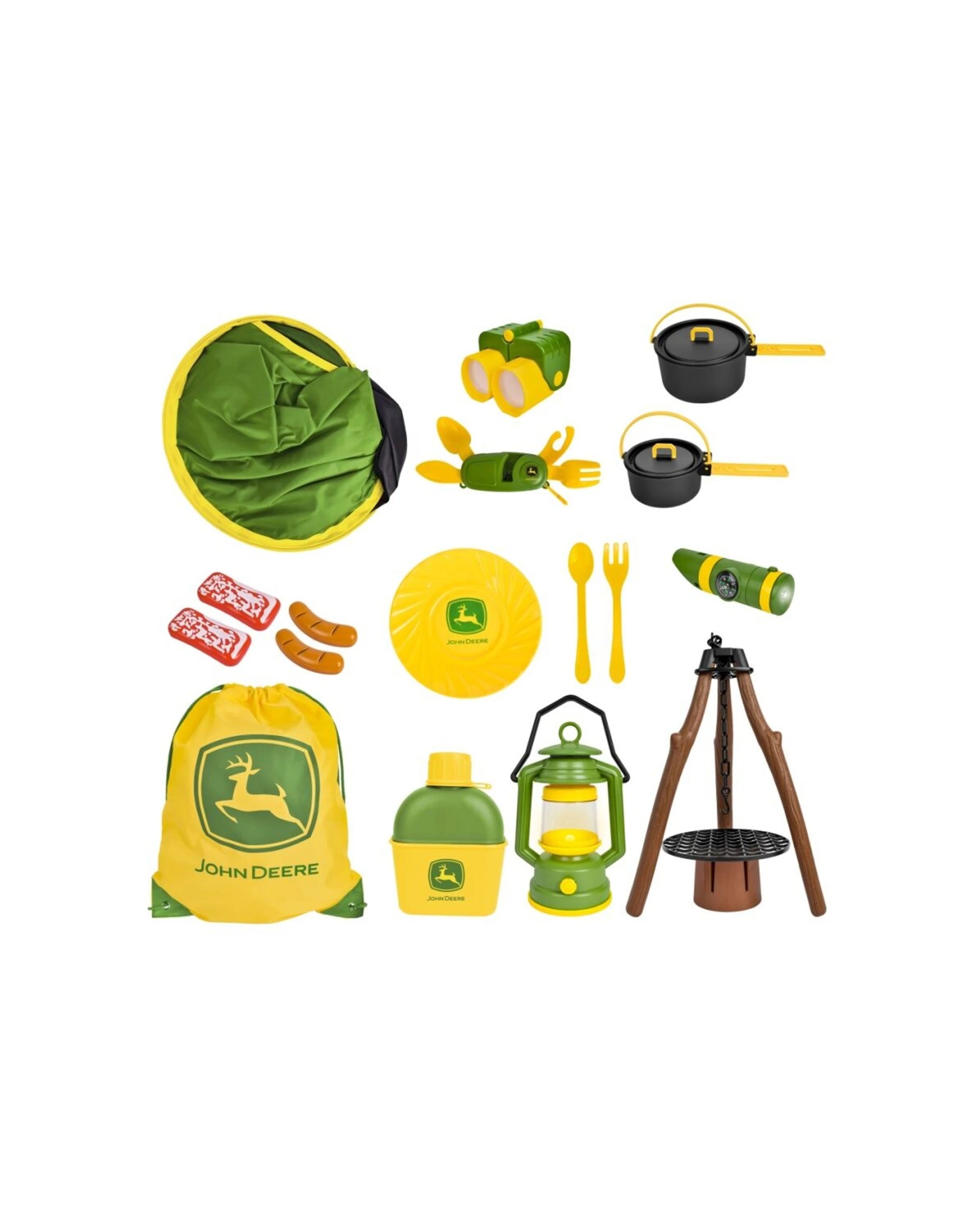 3 John Deere 18pc Pop-Up Camping Set With Interactive Fire Pit and Accessories Kids - Multi, 3 of 5