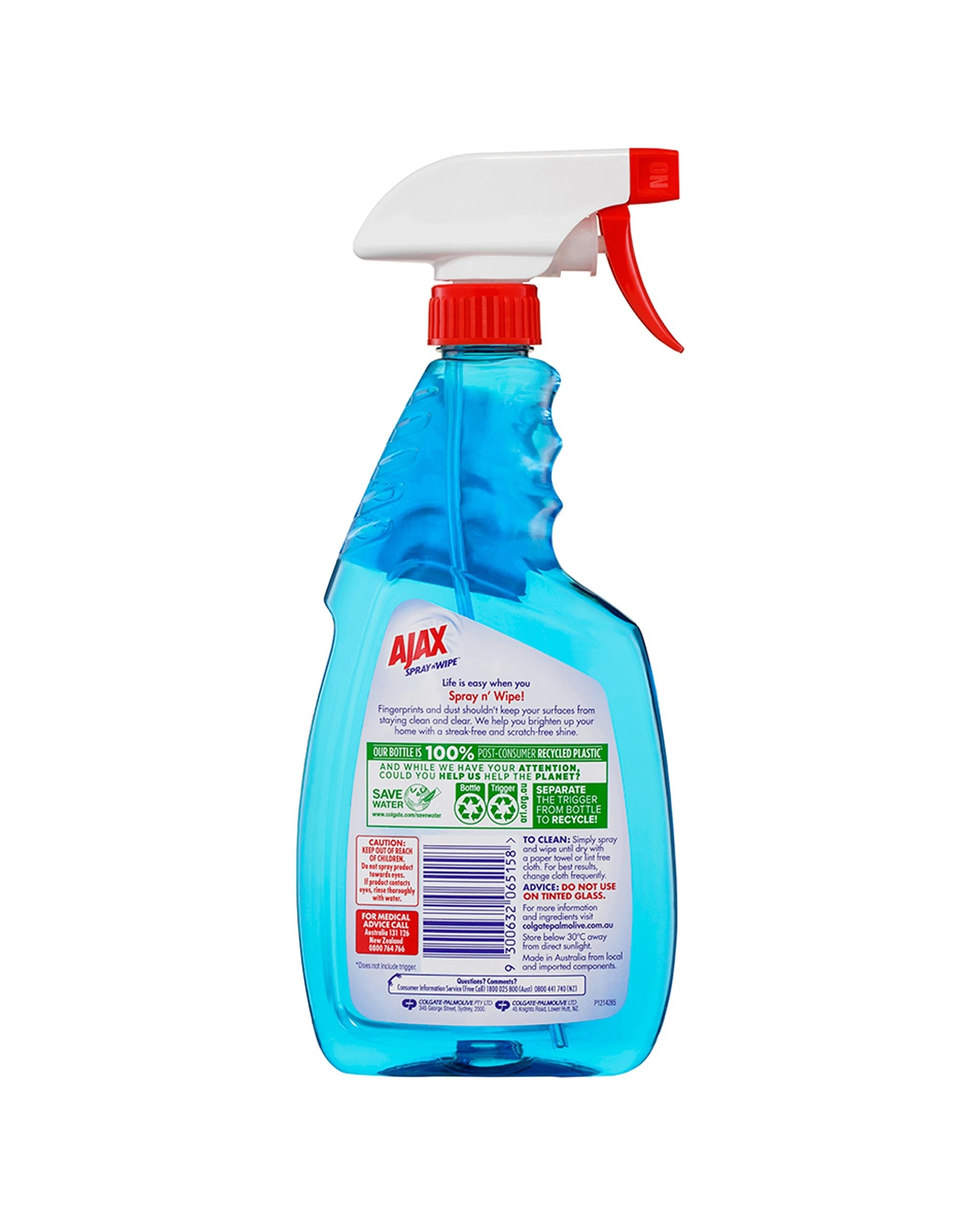 3 Ajax 4PK Spray n Wipe Trigger Glass Cleaner 500ml Ammonia Formula Pack - Blue, 3 of 3