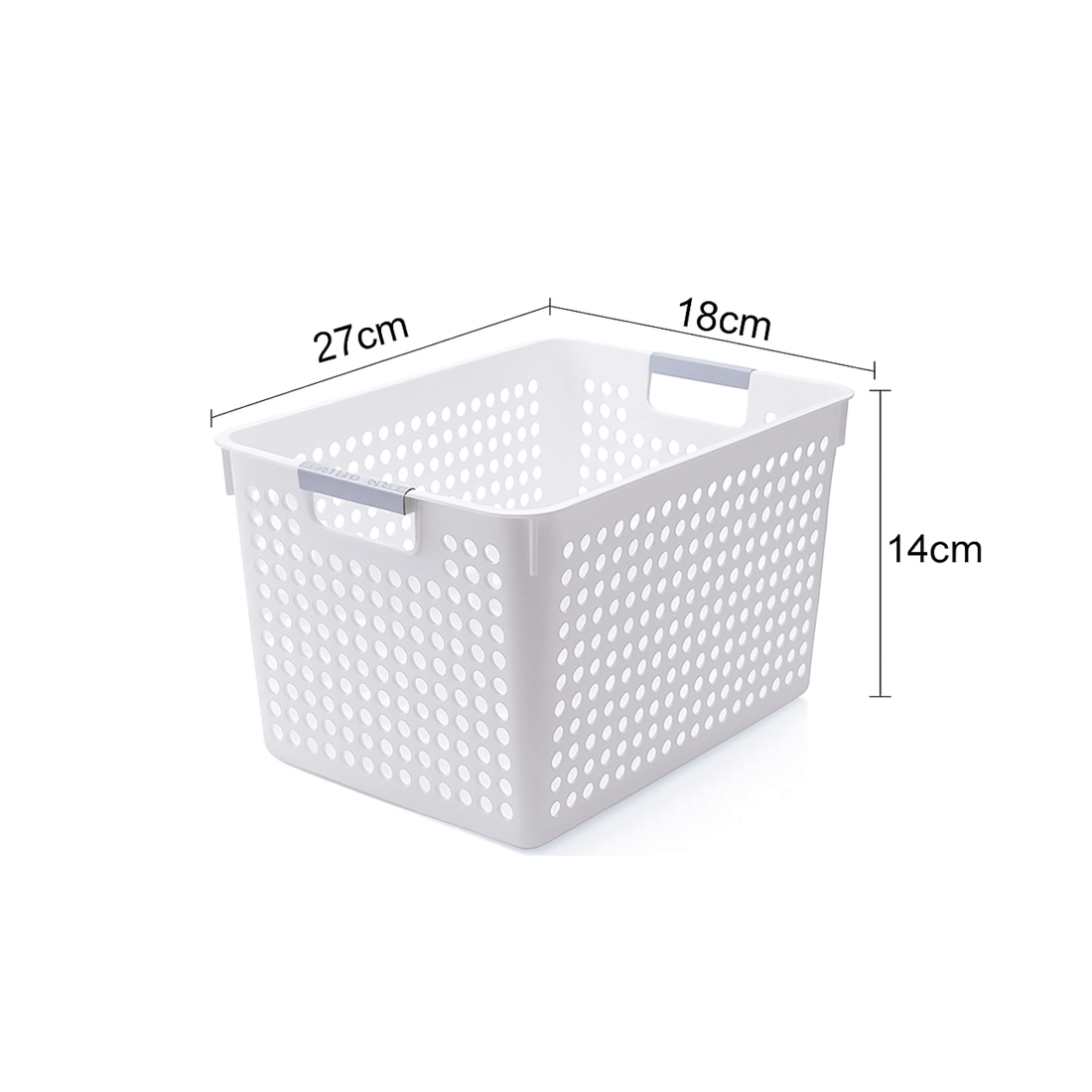 4 BR Home Premium Plastic Storage Basket with Grip Handles - 24 Pack, 4 of 5