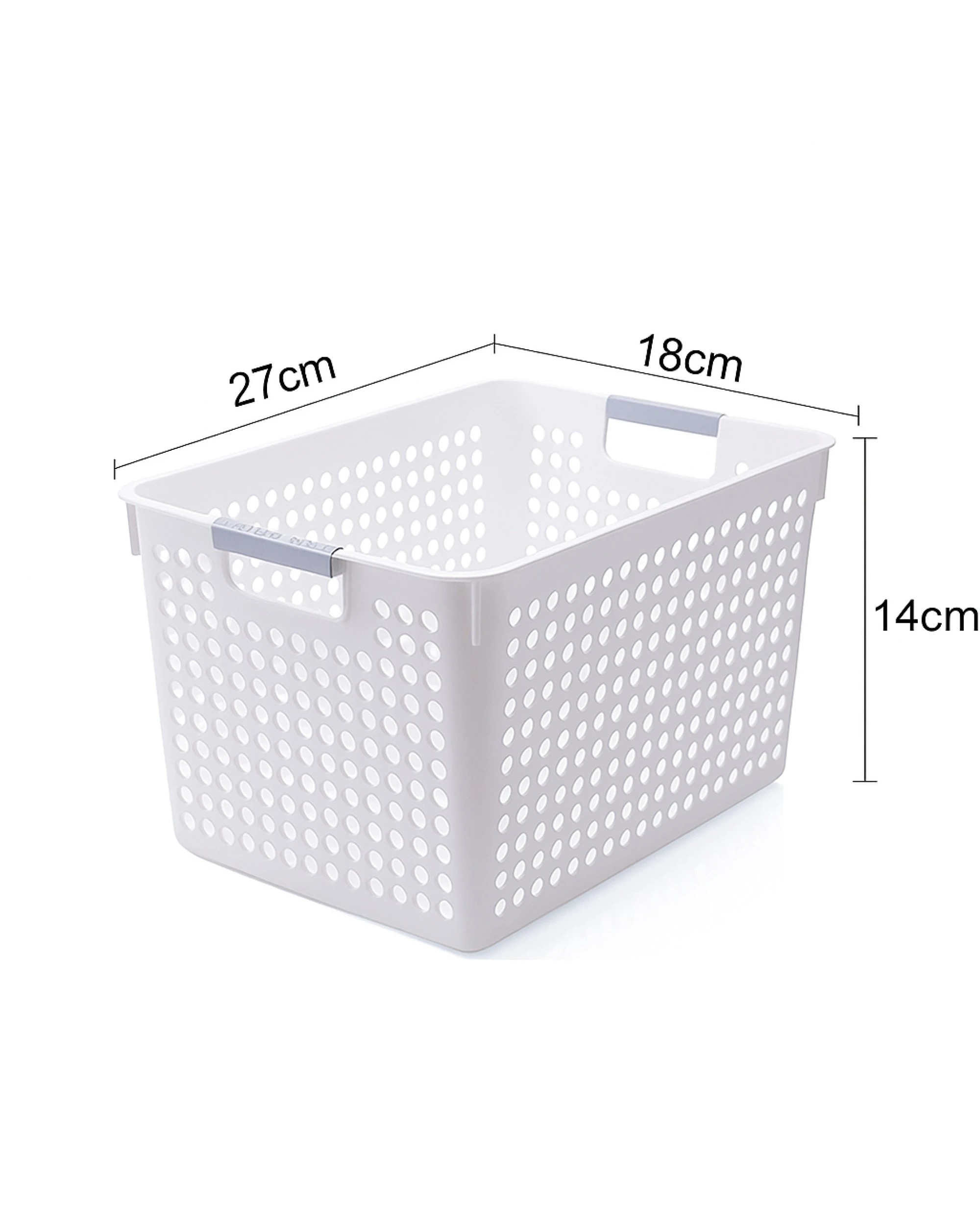 4 BR Home Premium Plastic Storage Basket with Grip Handles - 24 Pack, 4 of 5