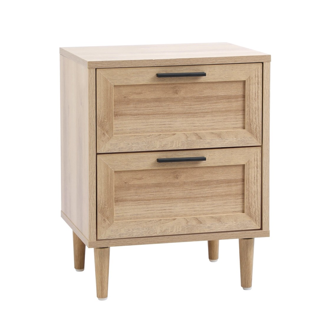5 Oikiture Bedside Table Nightstand 2 Drawers Side End Table Storage
 - Natural, 5 of 7