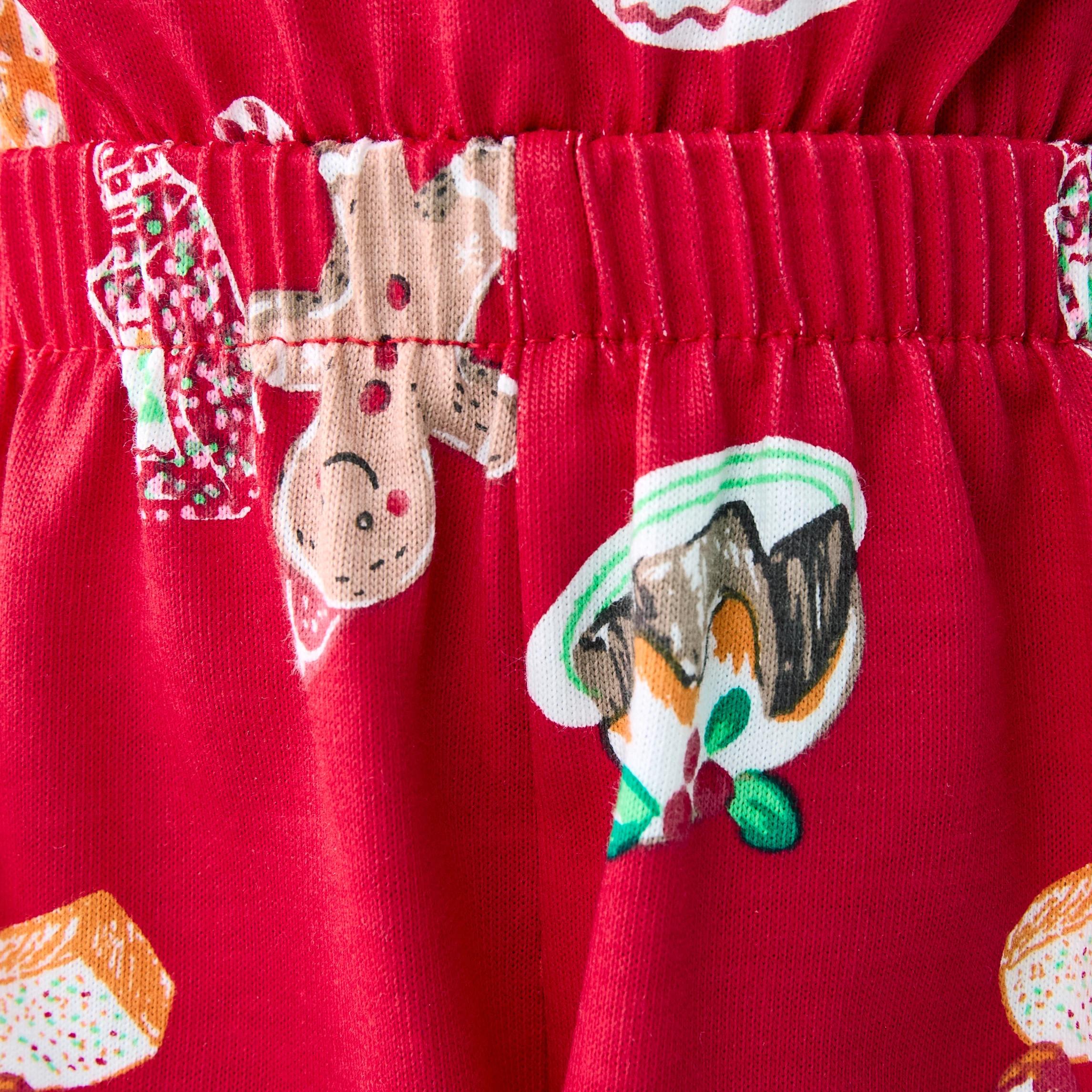 6 Christmas Print Family Matching Playsuit Red Food, 6 of 9