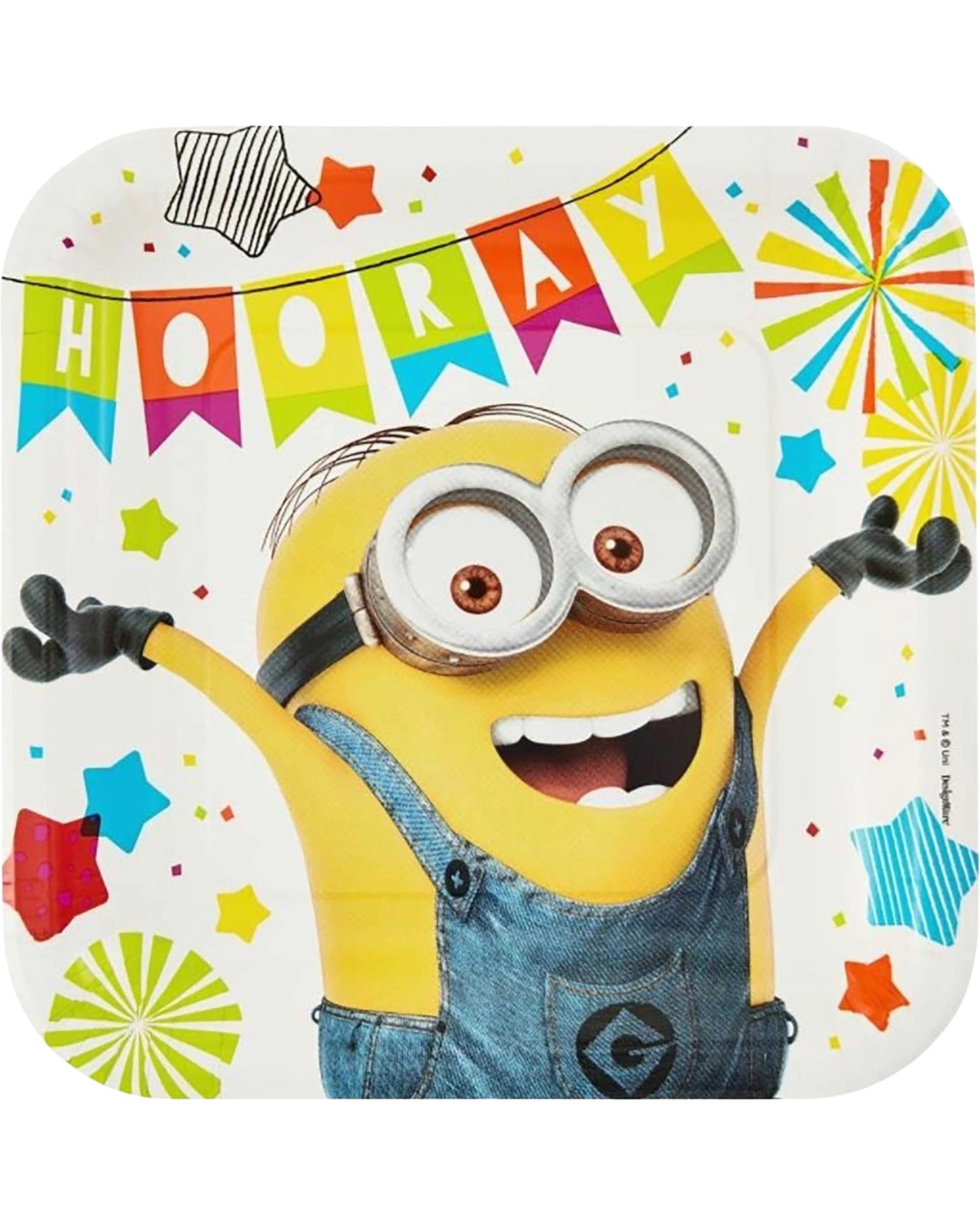 1 Despicable Me Despicable Me 3 Large Square Paper Plates Pack of 8, 1 of 2