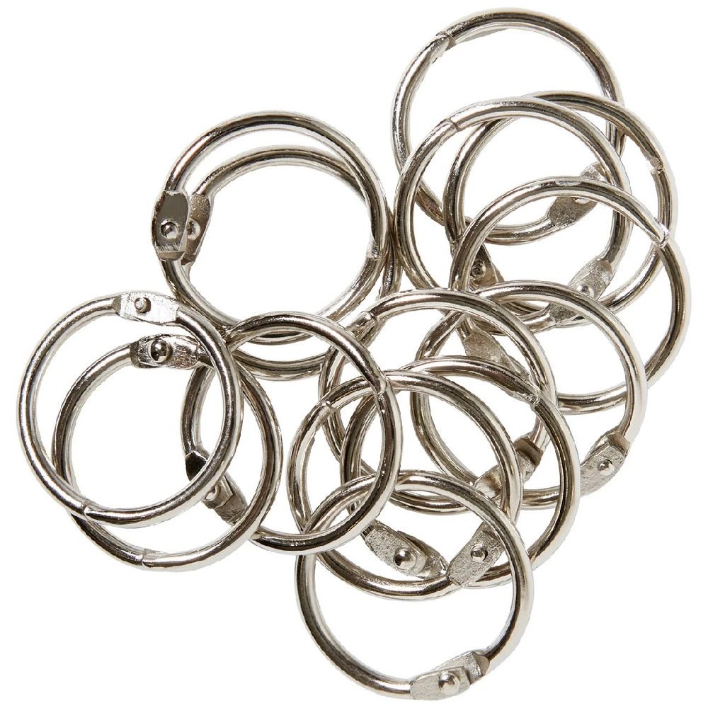 2 J.Burrows 25mm Hinged Rings Silver 14 Pack, 2 of 3