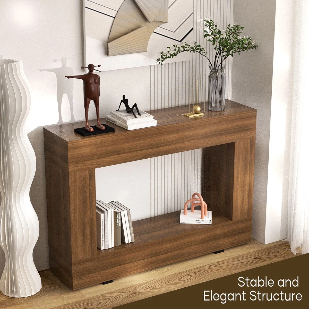 6 Ausway Hall Console Table Coffee Narrow Entry - Natural, 6 of 10