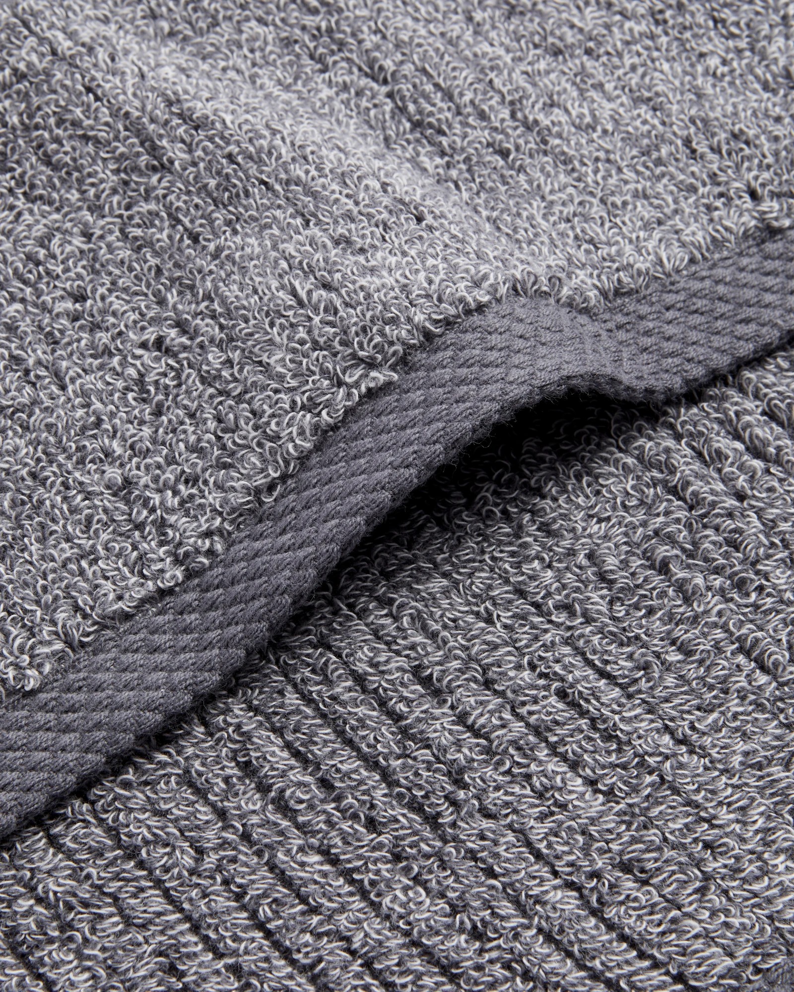2 Target Australian Cotton Ribbed Face Washer - Piper - Charcoal Marle - Grey, 2 of 3