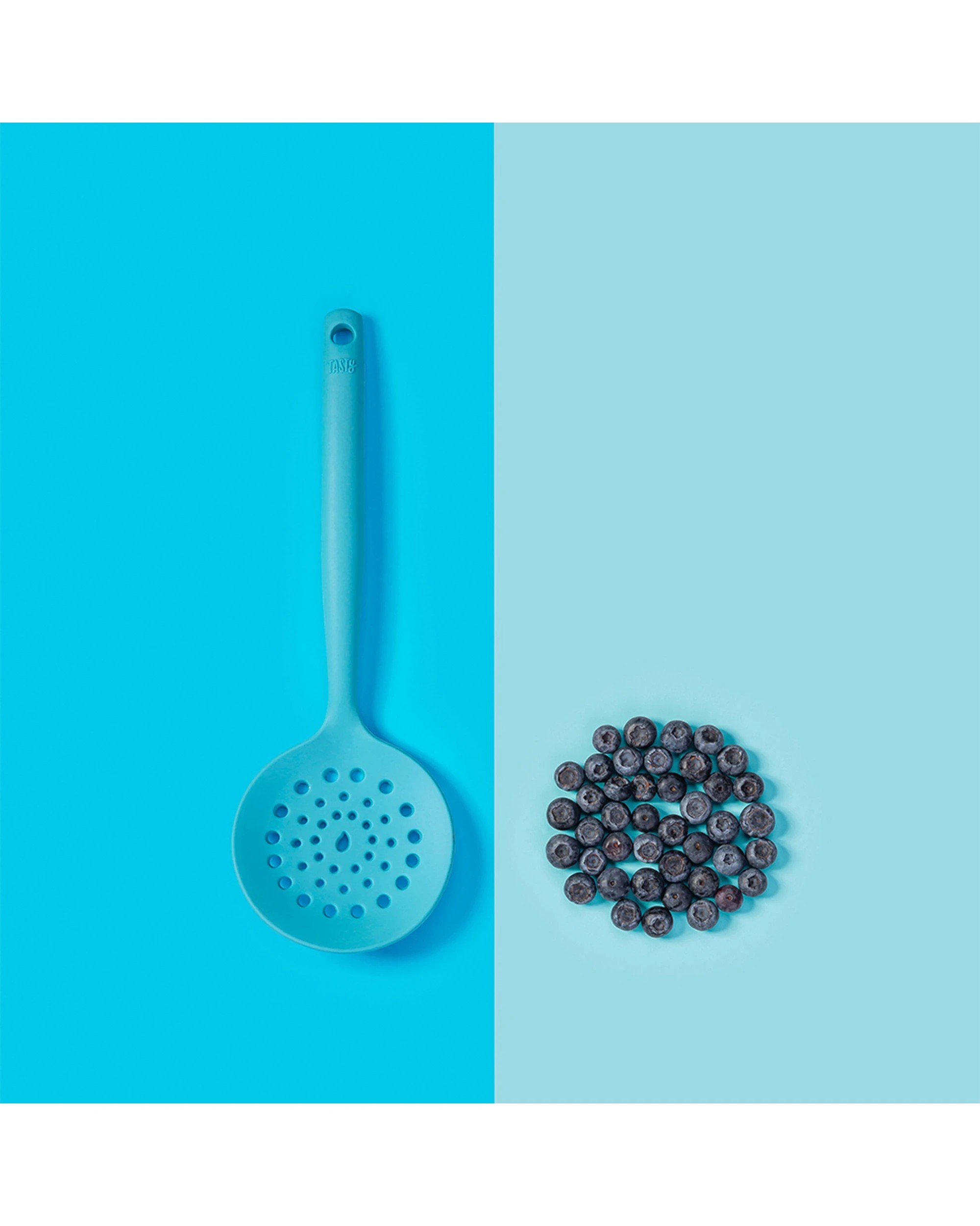 2 Tasty 2PK Silicone Skimmer Cooking Utensil - Blue, 2 of 2
