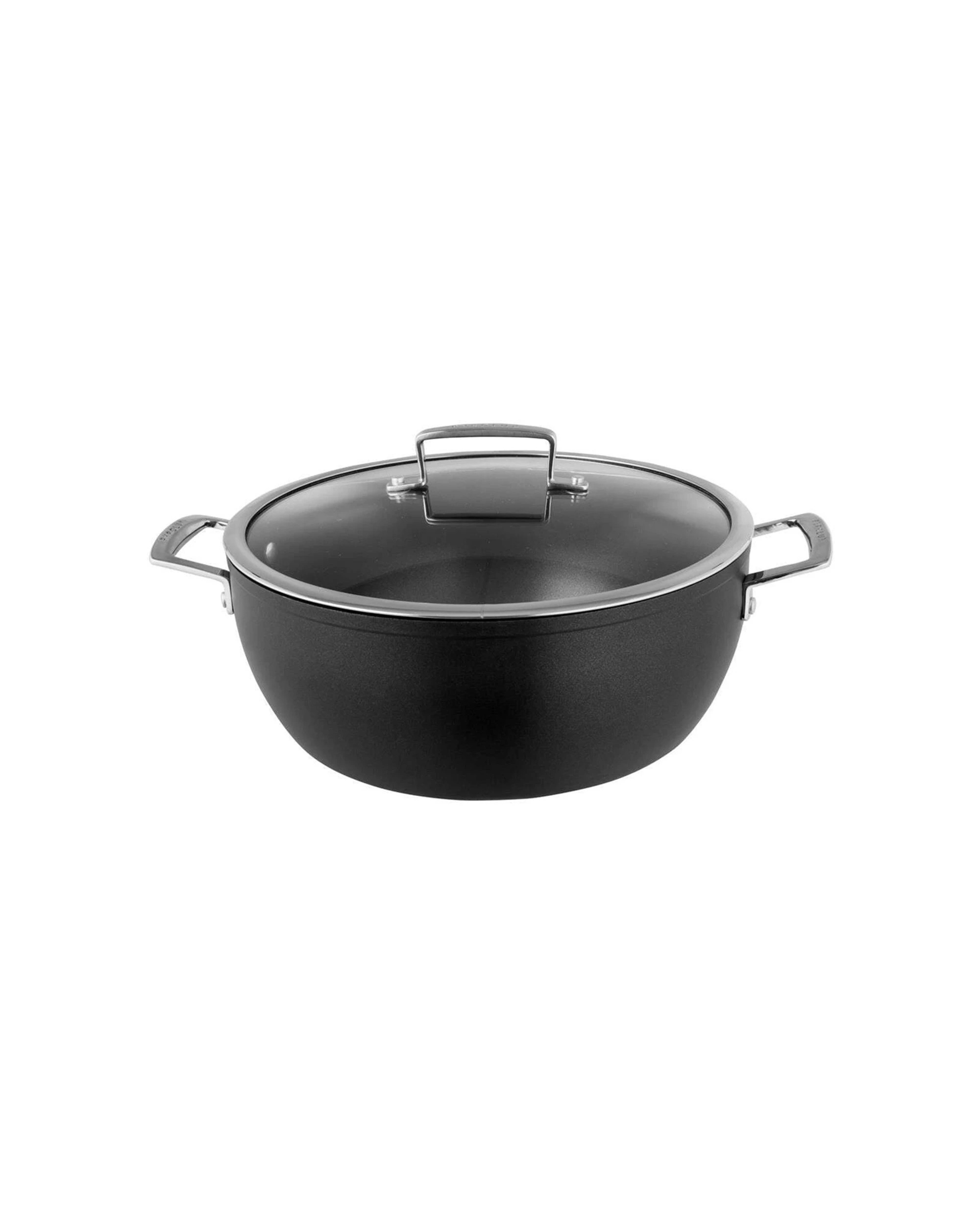 1 Pyrolux Ignite Aluminium Stew Pot with Lid 30cm 7.4L Induction Compatible - Black, 1 of 1