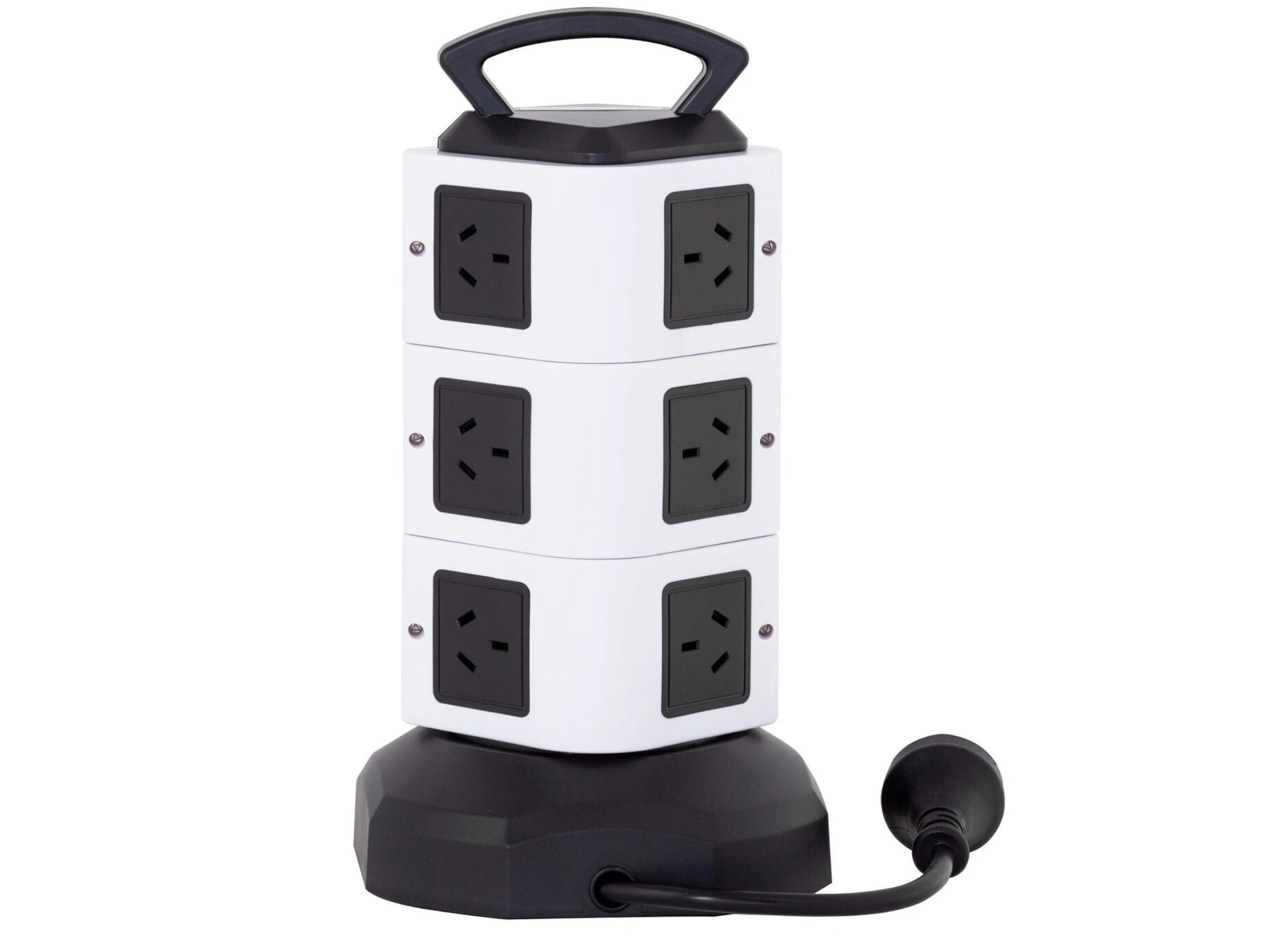 2 Lenoxx Tower Power Board with 10 Outlets + 2X USB A & 2X USB C, 2 of 3