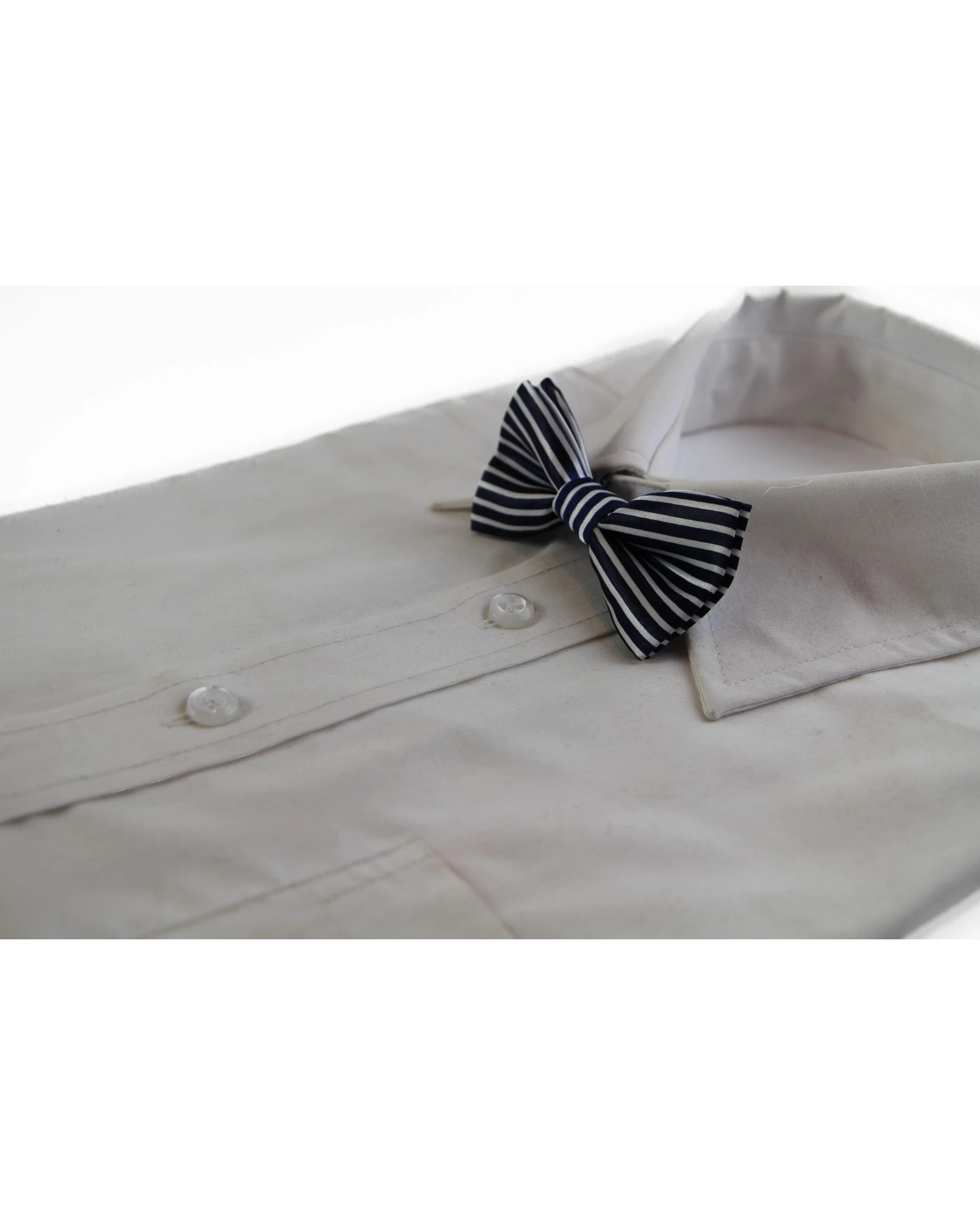 1 Zasel Boys Navy With Thin White Stripes Patterned Bow Tie - Multi, 1 of 4
