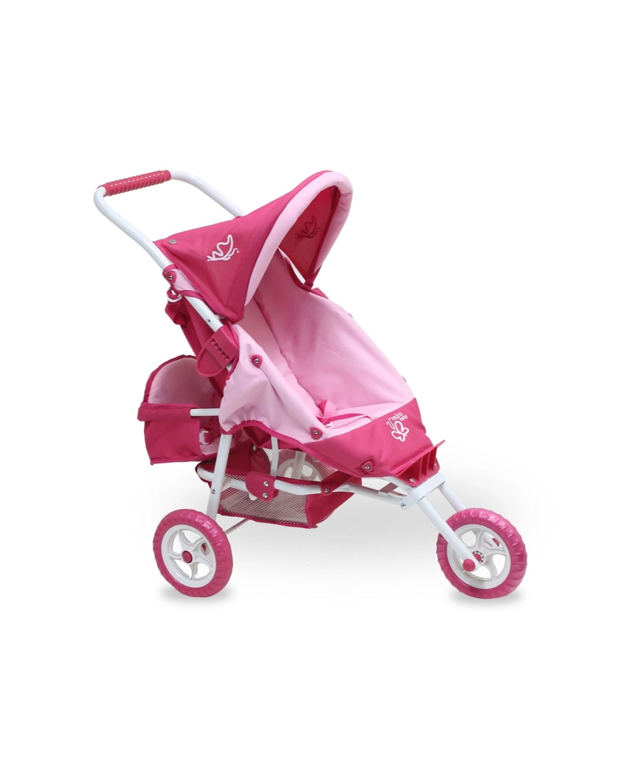 4 JustLikeMum Mini Marathon Butterfly Kids Doll Stroller Pram Toddler Seat - Pink, 4 of 7