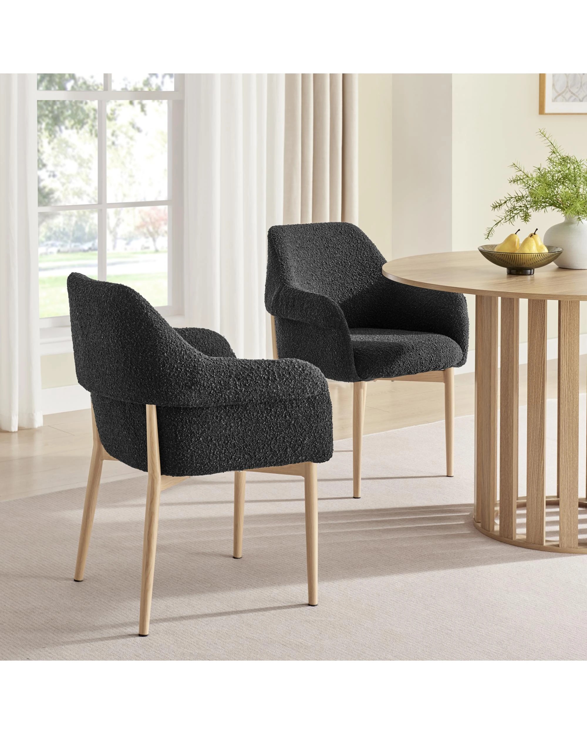 2 Kodu Dining Chairs Pair (Set of 2) - Black, 2 of 10