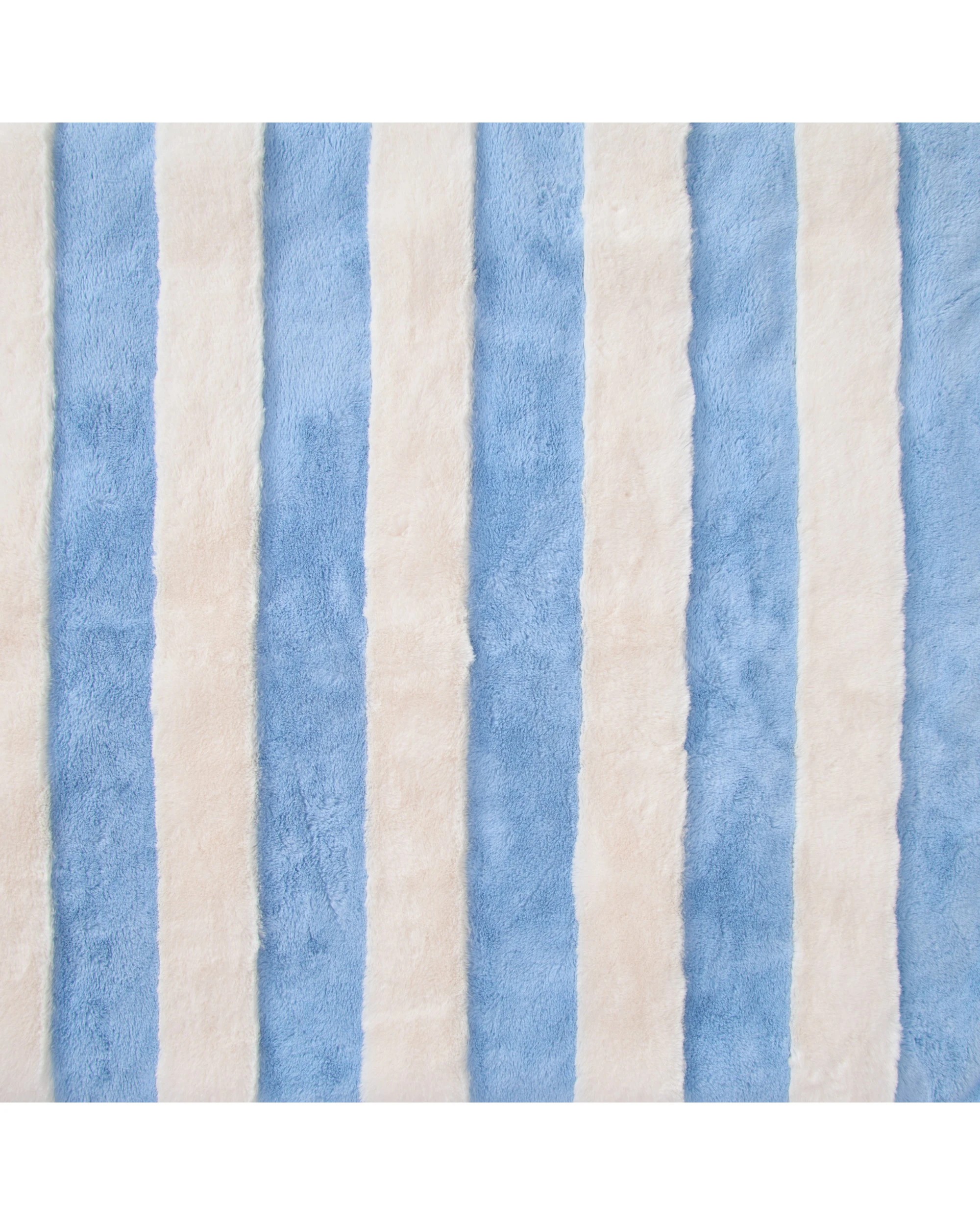 4 Dreamaker Denver Carved Stripe Faux Fur Heated Throw 130x160cm - Sky, 4 of 9