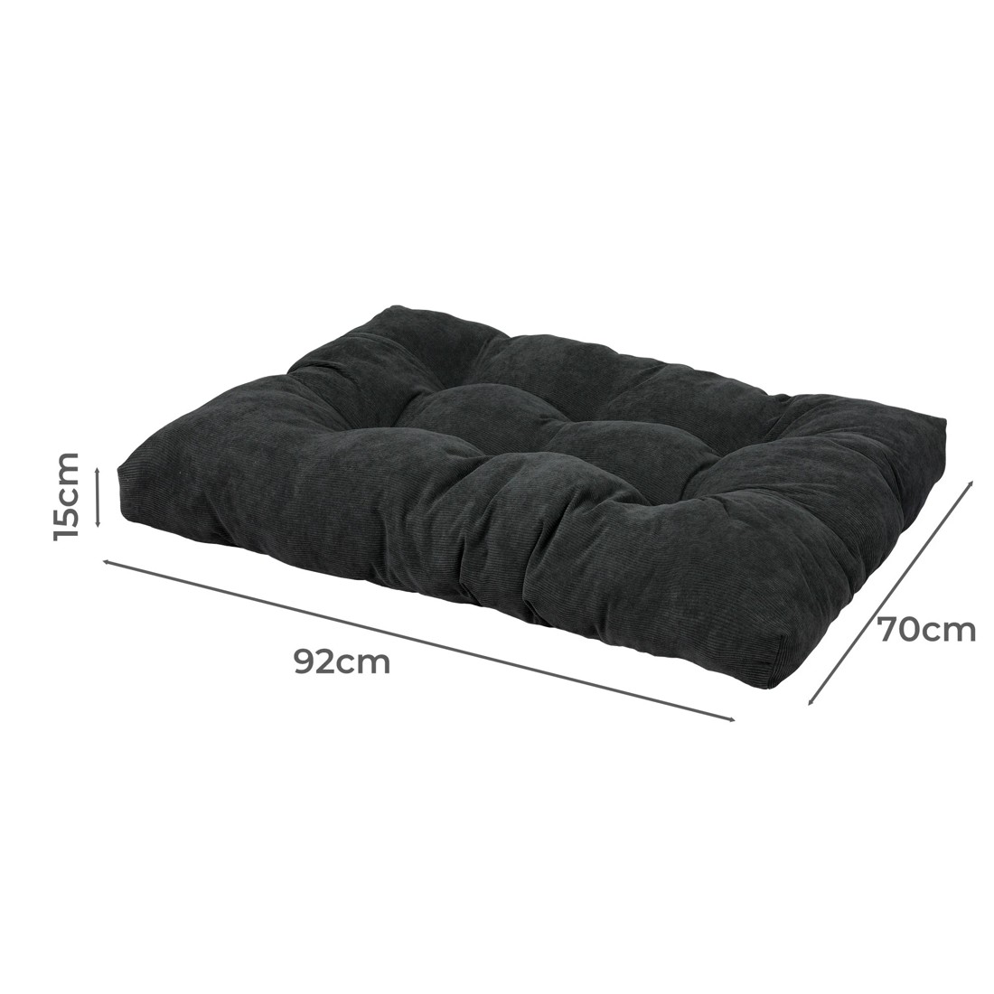3 Pawz Pet Calming Bed Large - Dark Grey, 3 of 6