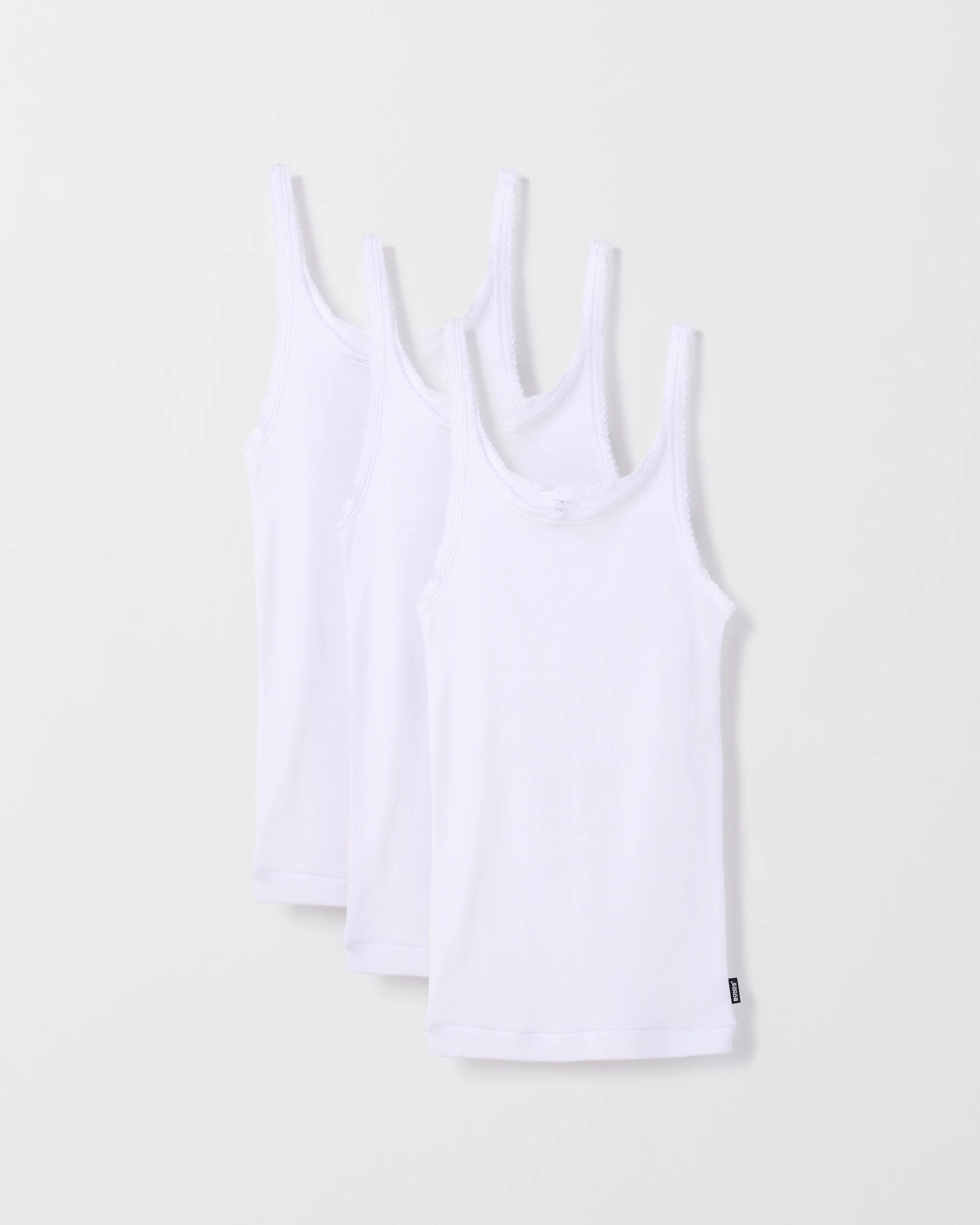 1 Bonds 3 Pack Singlets WHITE, 1 of 4