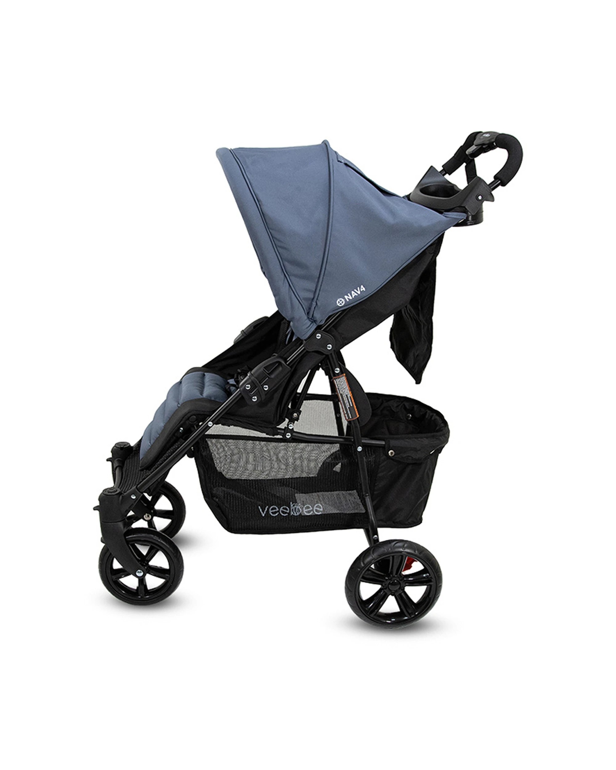 3 Veebee Nav 4 Foldable Baby Stroller Suitable From Birth Toddler Glacier Colour 100cm Stroller Pram Kit
 - Blue, 3 of 9