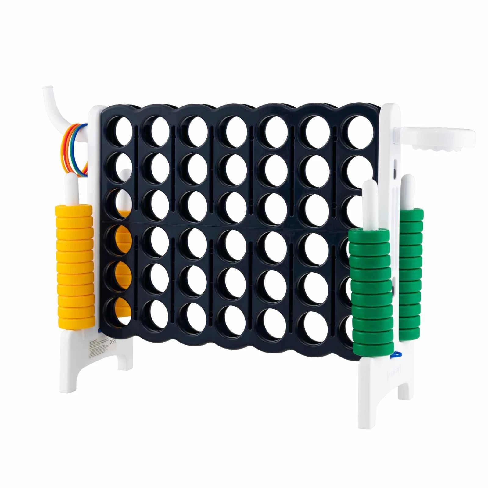 1 Costway Giant 4-in-A Row Jumbo Connect 4 Board Game Set Indoor Outdoor Party - Black, 1 of 1