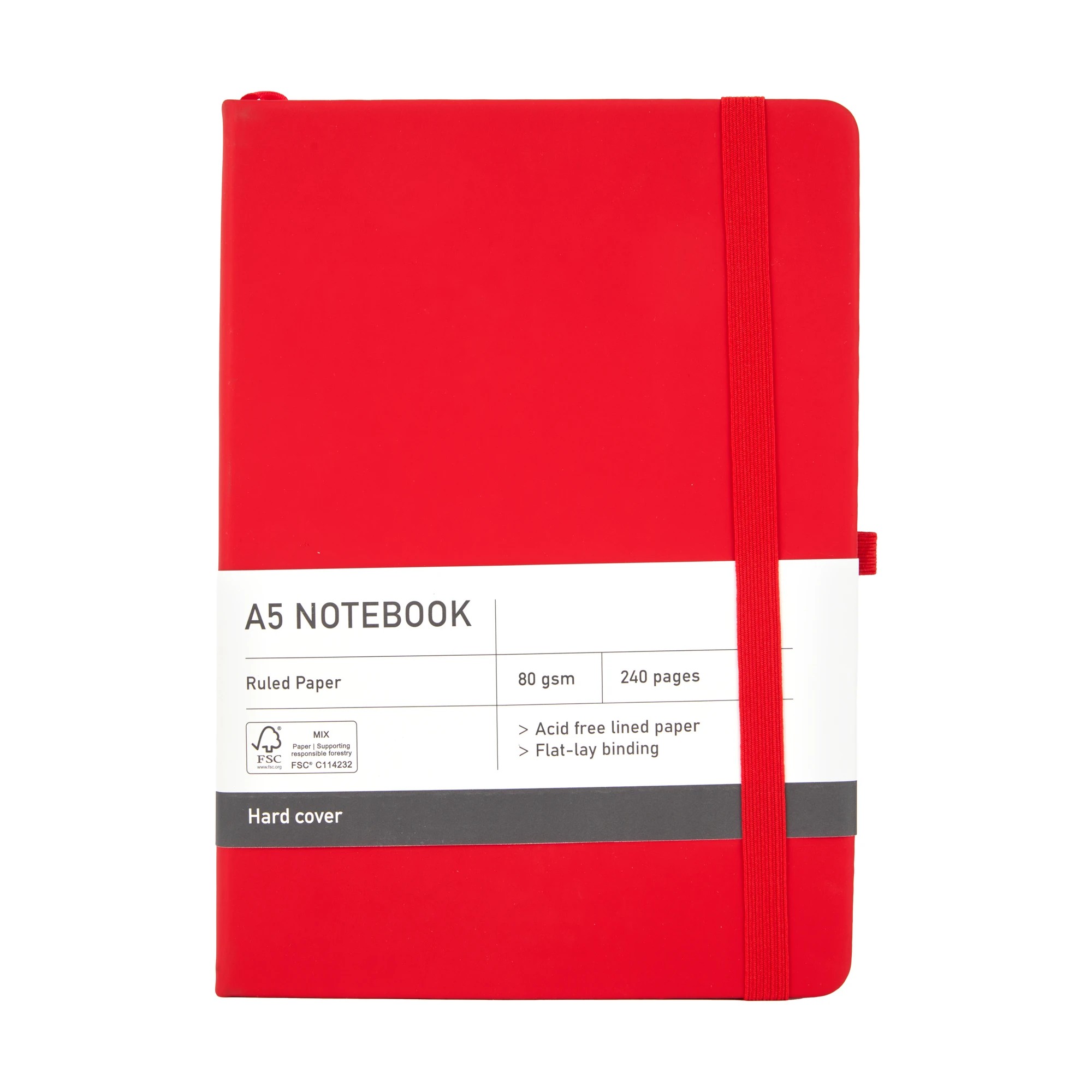 5 A5 Notebook - Red, 5 of 5