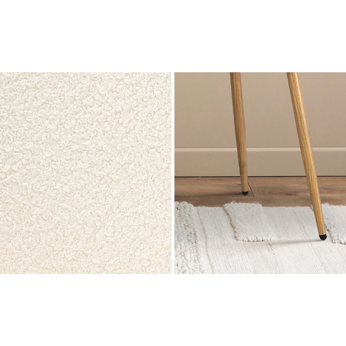 5 Oikiture 4x Dining Chairs Accent Chair Armchair Upholstered Sherpa - Multi, 5 of 9