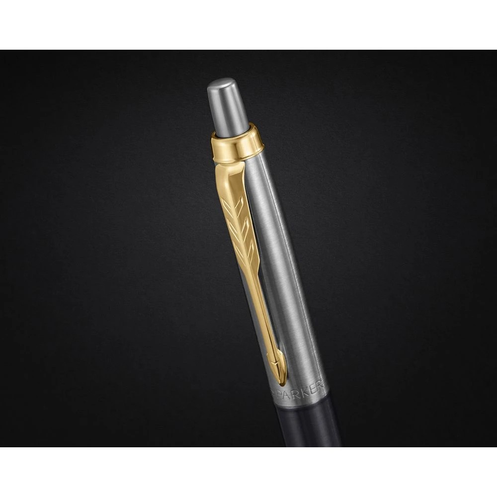 4 Parker Jotter Ballpoint Pen Medium Grey with Gold Trim, 4 of 5