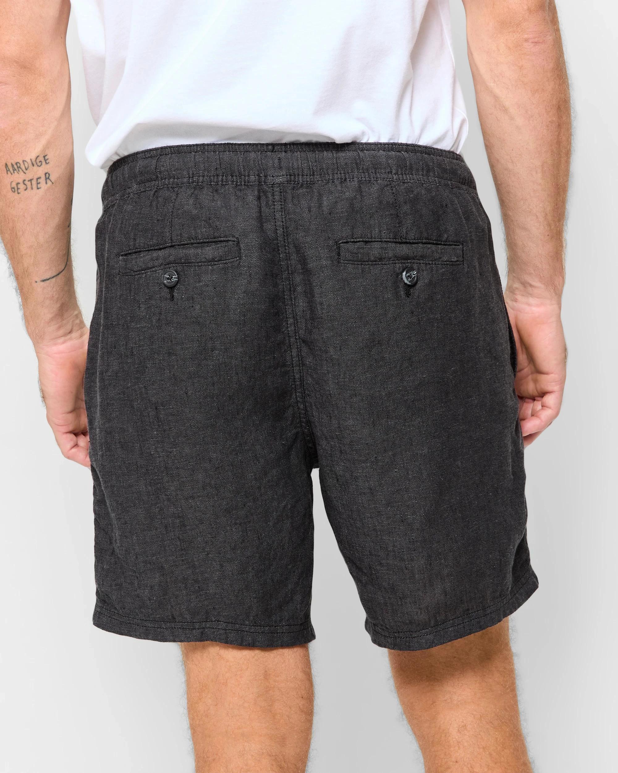 4 Target European Linen Shorts BLACK, 4 of 6