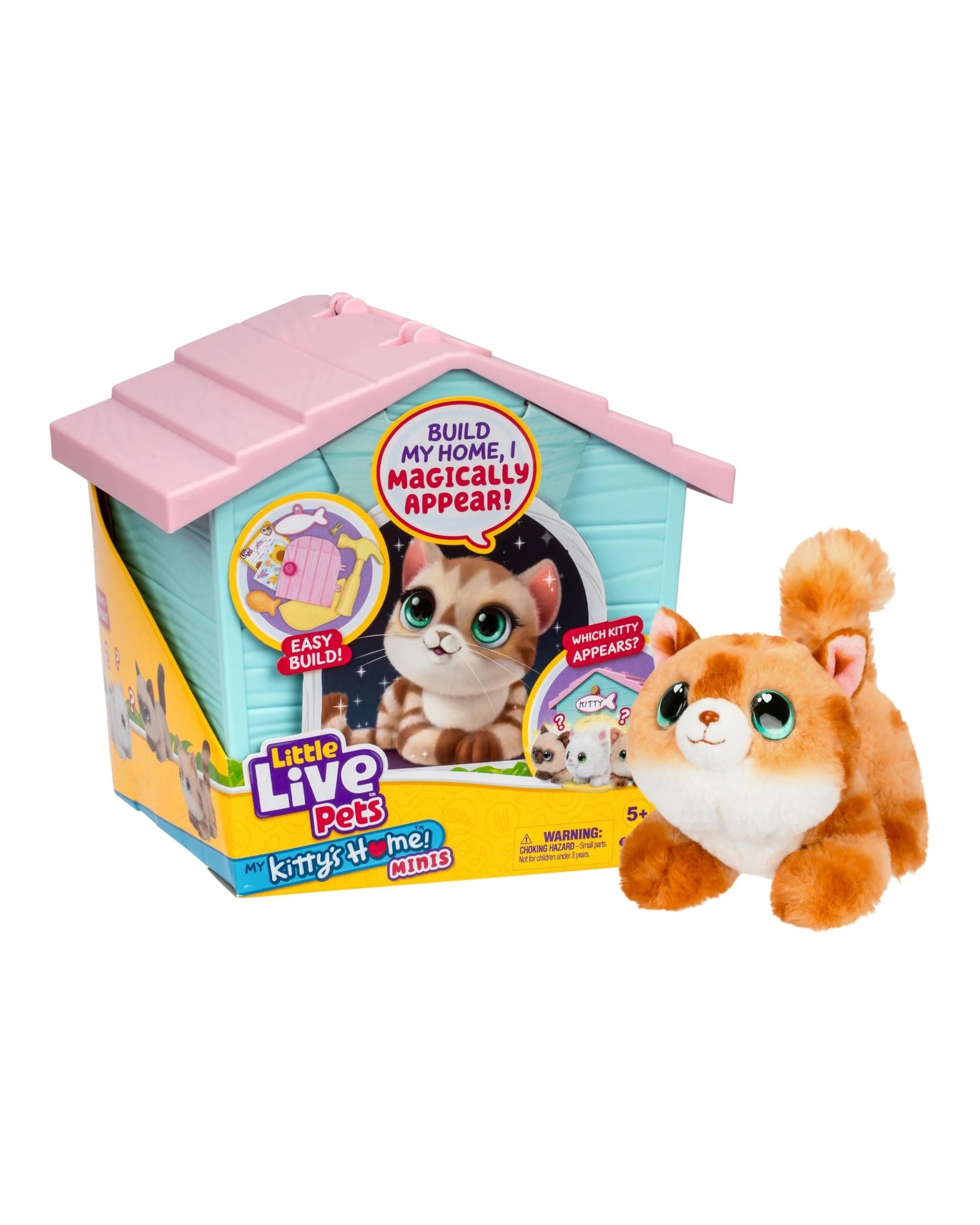 1 Little Live Pets My Kitty's Home Minis - Pink and Blue, 1 of 10