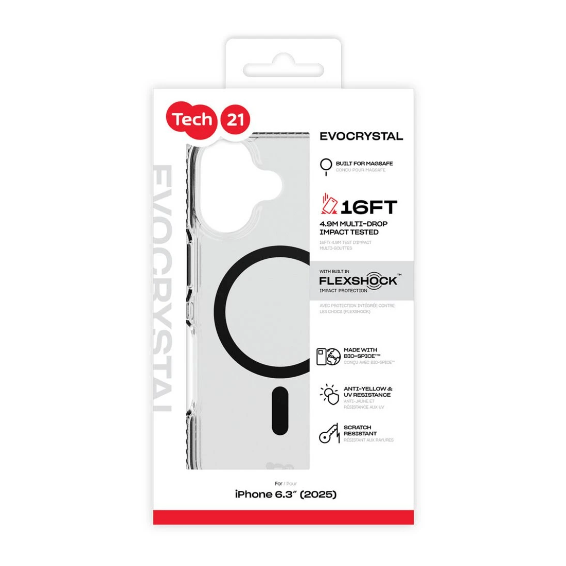 5 Tech21 EvoCrystal iPhone 17 MagSafe Case Black, 5 of 5