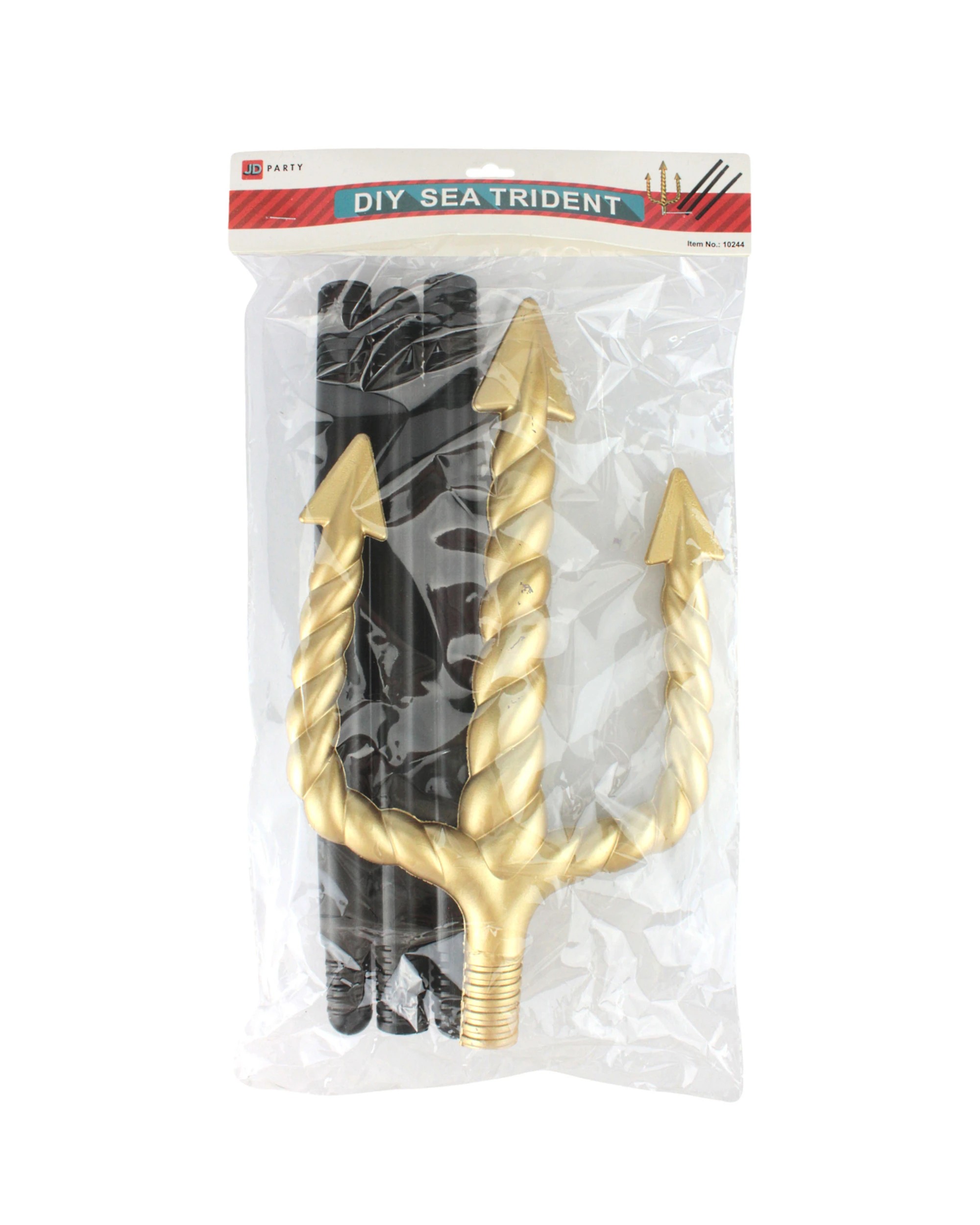 4 Partyrama Gold Spiral Trident - Gold, Black, 4 of 5