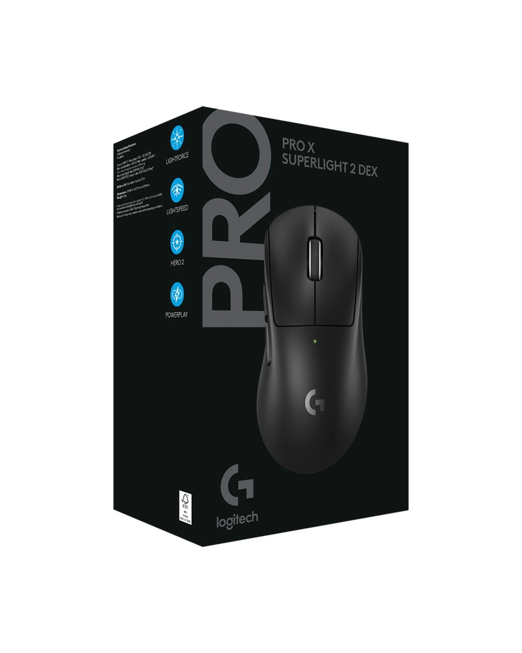 2 Logitech Pro X Superlight 2 Dex Wireless Gaming Mouse - Black, 2 of 10