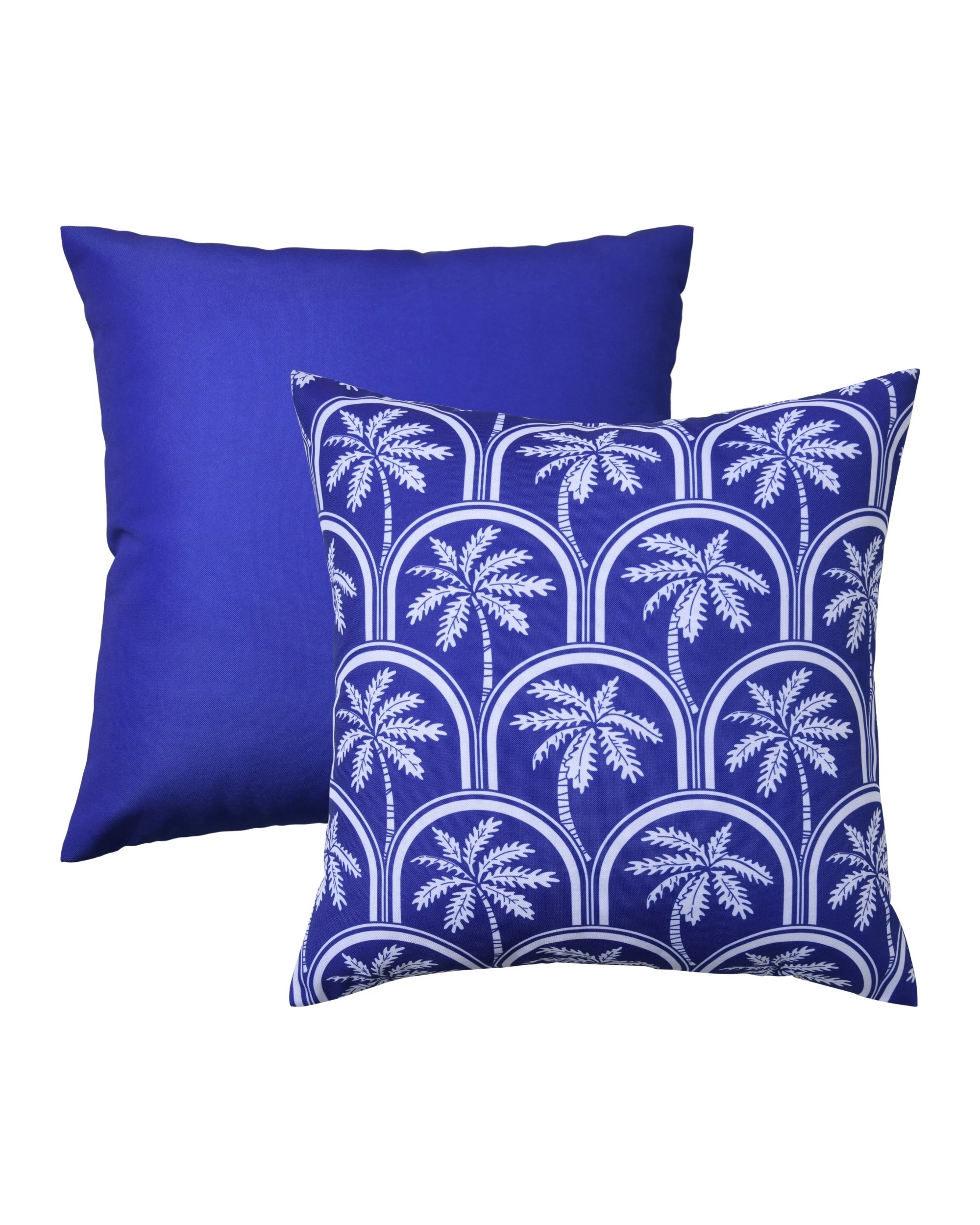 5 Vibes Isola Palms Printed Outdoor Cushion 50x50cm - Blue Palms, 5 of 8