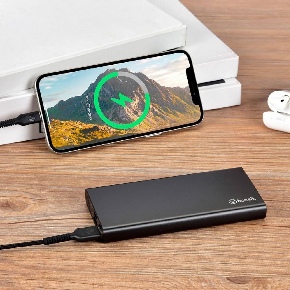 7 Bonelk Slim Powerbank 10,000mAh Black, 7 of 7