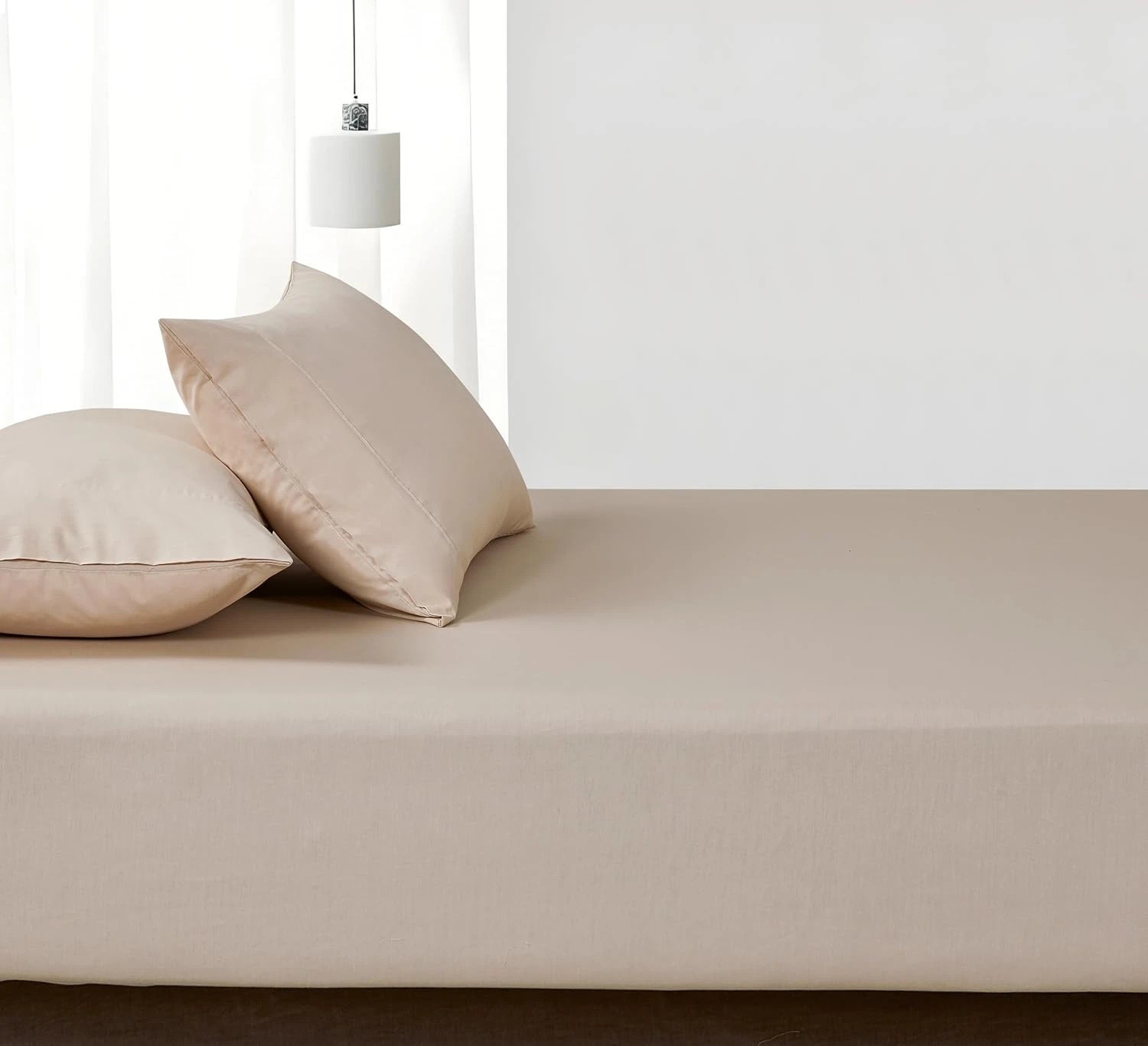 4 Gioia Casa Vintage Washed Cotton Fitted Sheet Set Soft Breathable - King Single Bed - Natural, 4 of 5