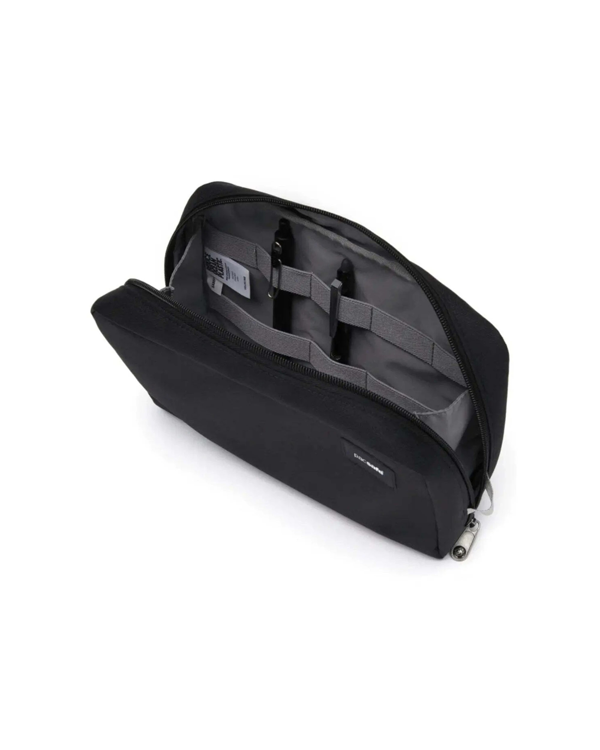 2 Pacsafe RFIDsafe Gear Pouch RFID Blocking Travel Organiser Accessory Jet - Black, 2 of 8