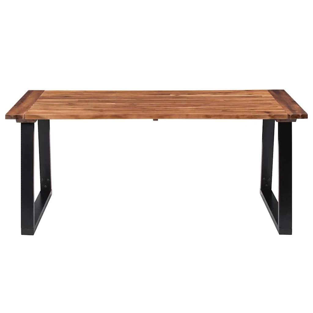 2 Vidaxl Dining Table Solid Acacia Wood - Brown, 2 of 7