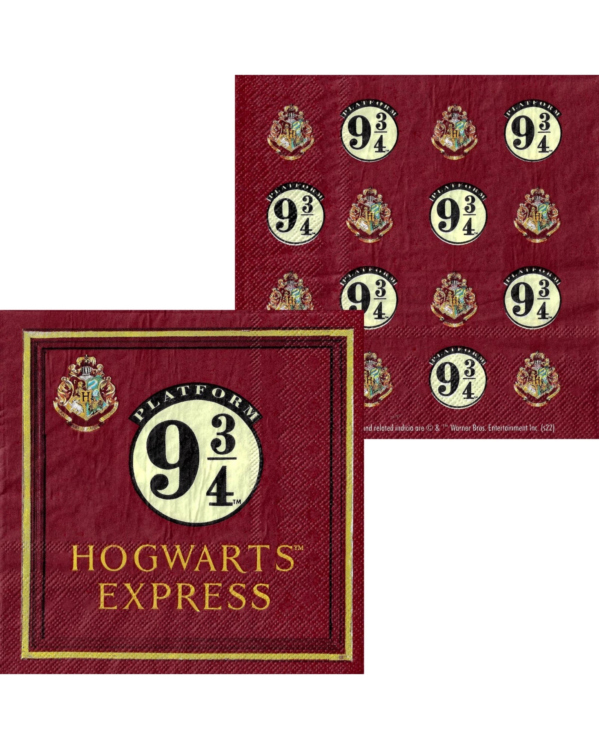 1 Amscan Harry Potter Hogwarts Express Large Napkins Serviettes Pack of 16, 1 of 1