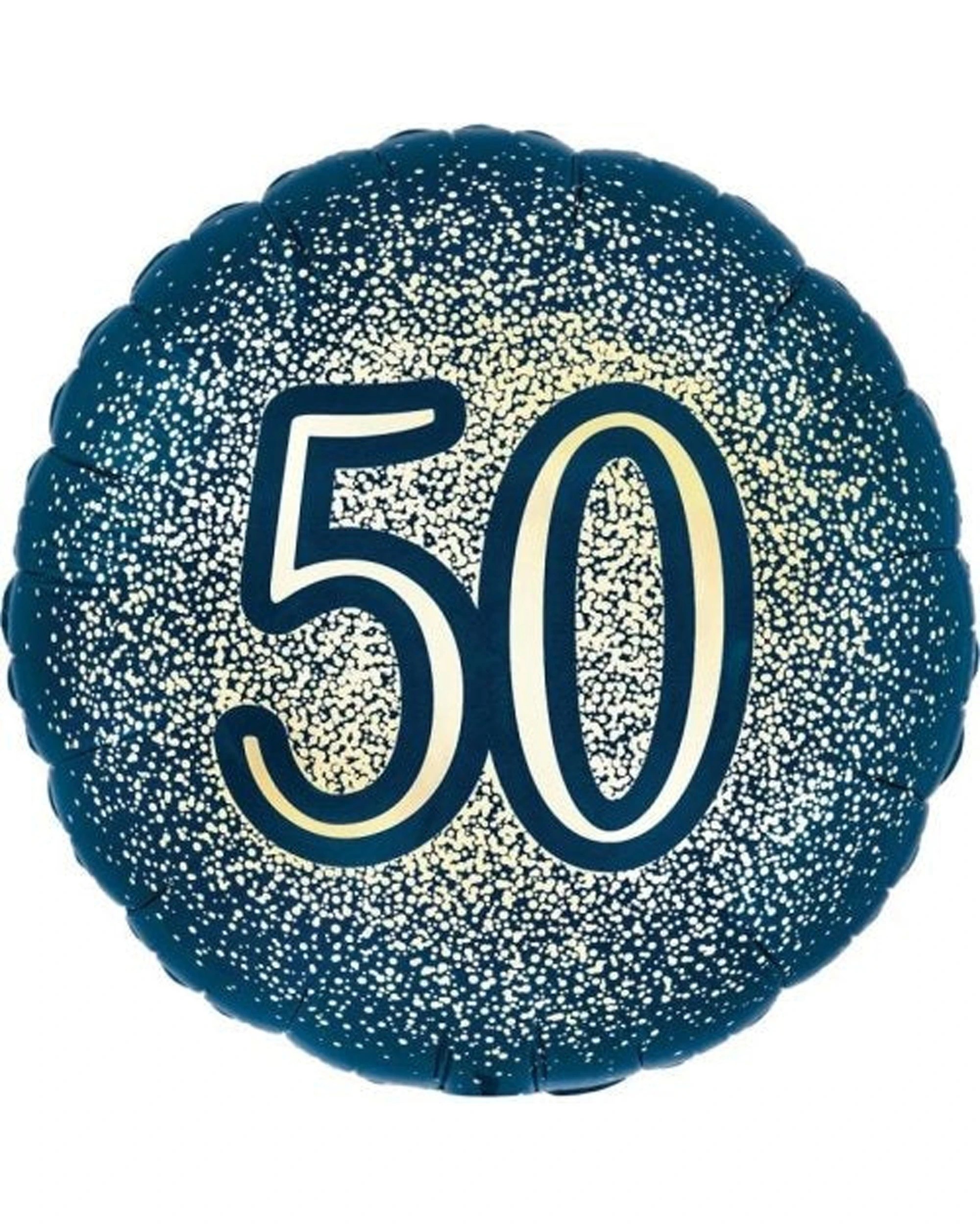 1 Alpen Foil Balloon Glitter Number 50 Birthday Decor 45cm Navy - Multi, 1 of 1