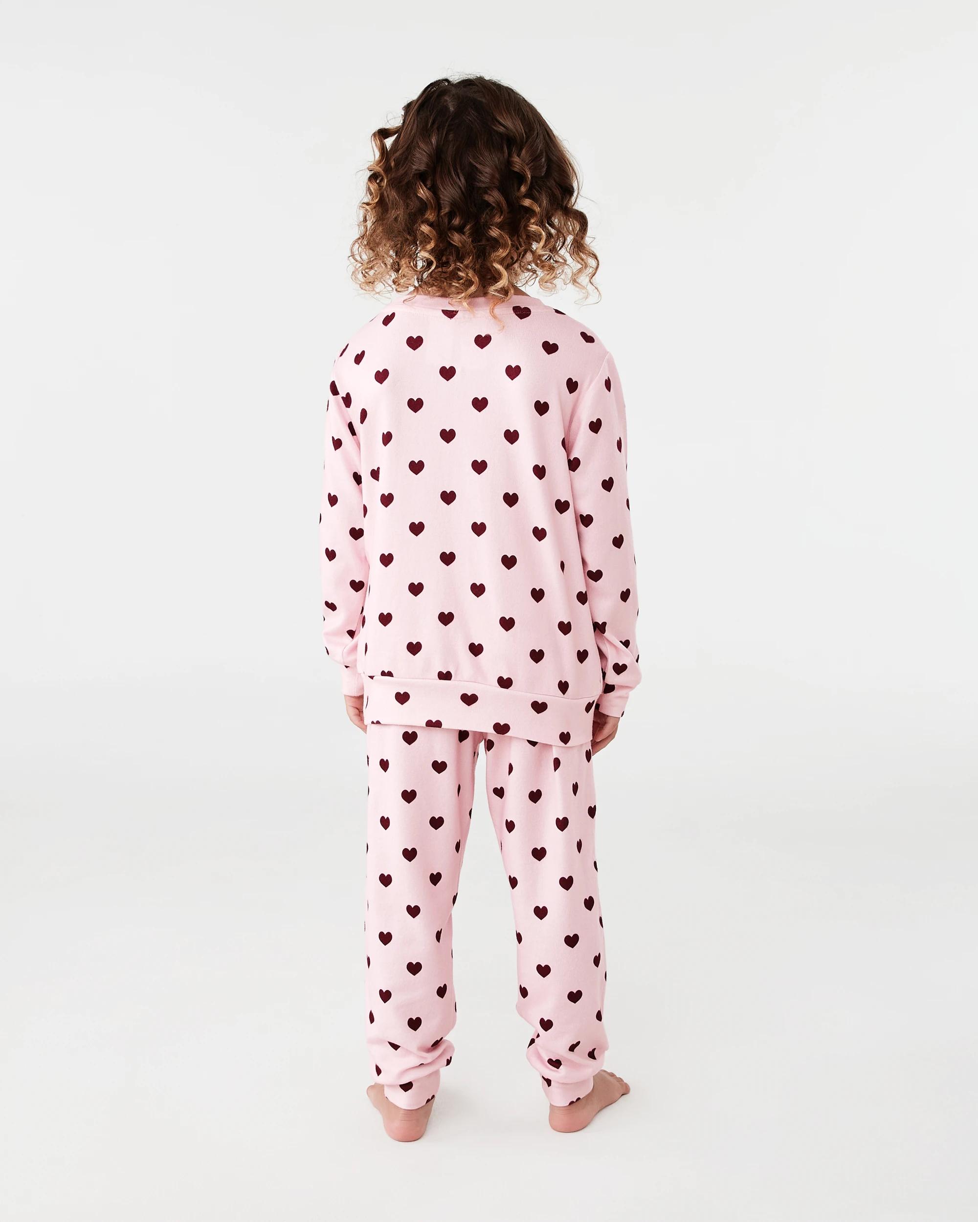 2 Hacci Pyjama Set Pnk Heart, 2 of 5