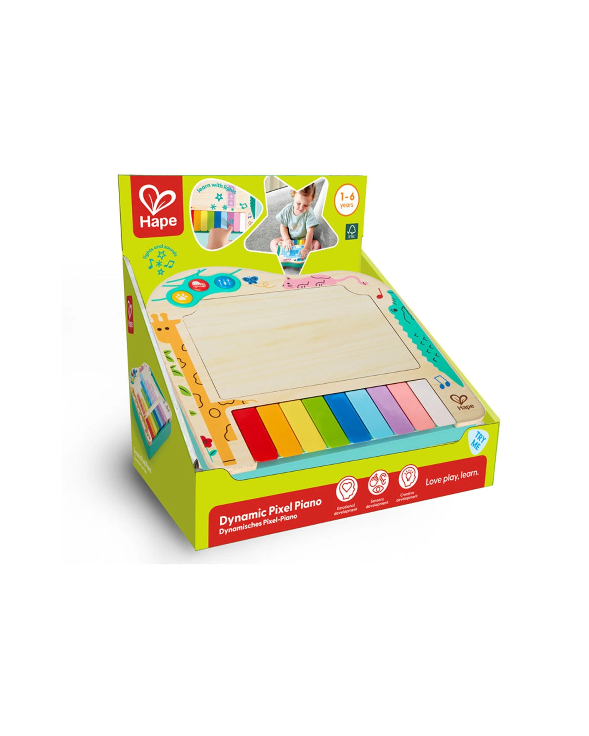 2 Hape Kids Toddler Dynamic Pixel Piano Colourful Interactive Musical Toy With 3 Modes - Multi, 2 of 3