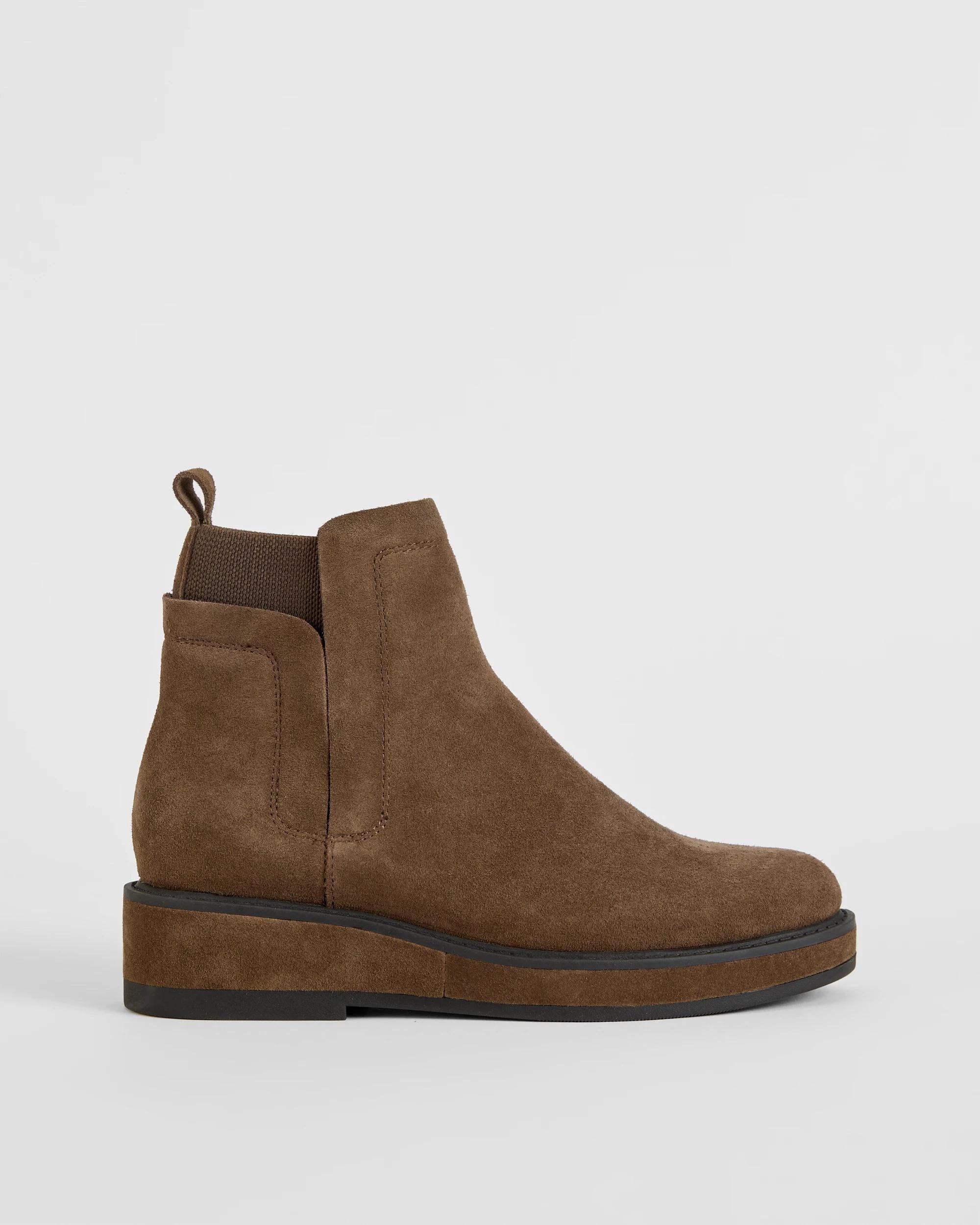 1 Target Woman Genuine Suede Leather Jackie Boot KHAKI SUEDE, 1 of 3
